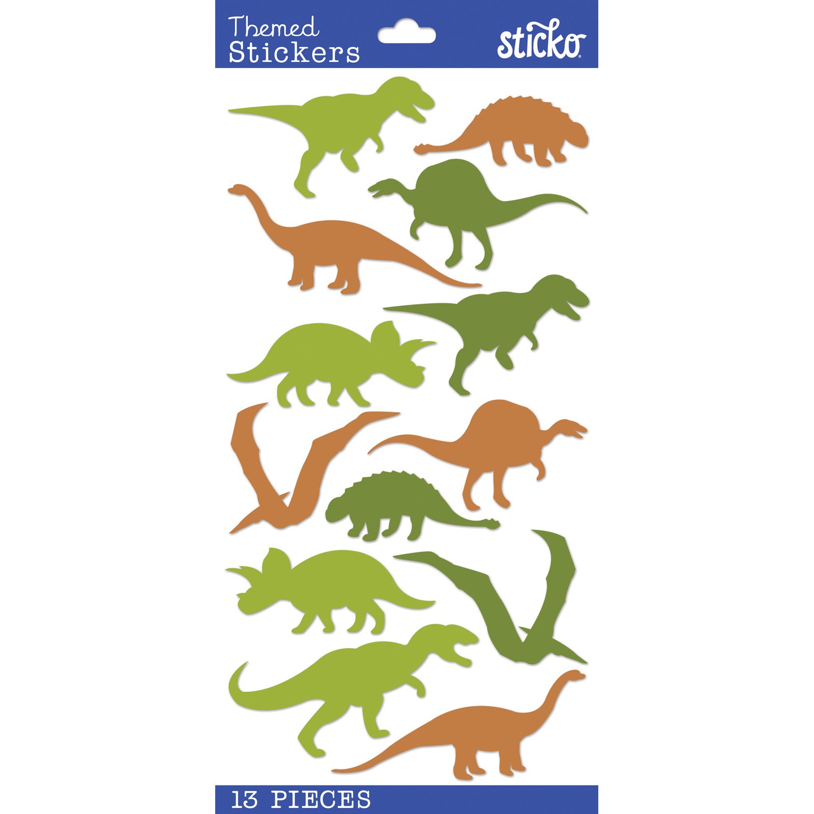 Sticko Tiny Stickers - Dinosaur Silhouettes, 13pcs