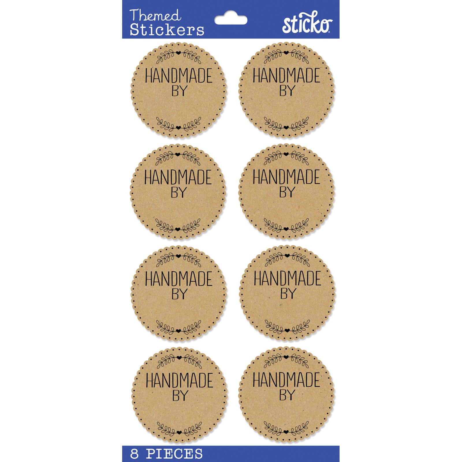 Sticko Tiny Stickers - Handmade By, 8pcs