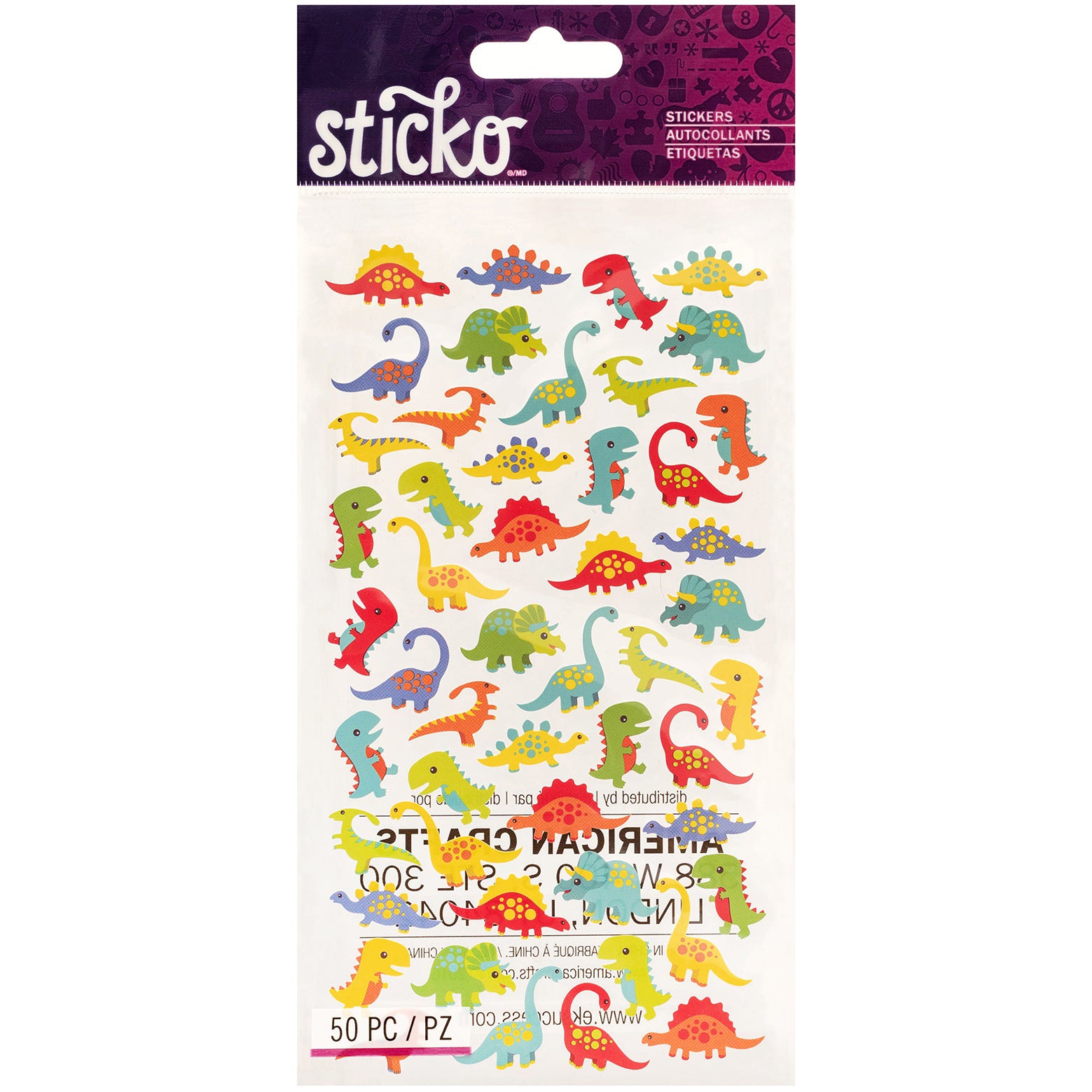 Sticko Stickers-Mini Dinosaurs