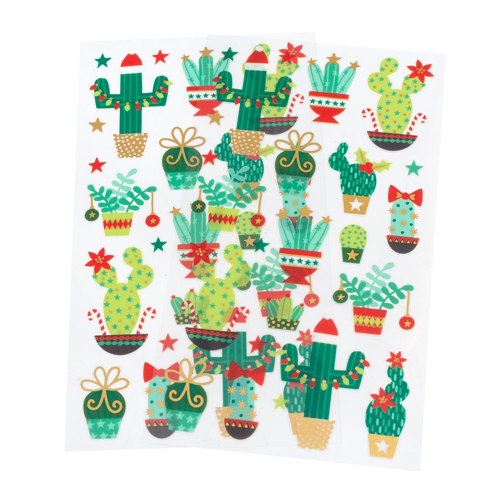 Sticko Holiday Cacti Stickers, 48pcs