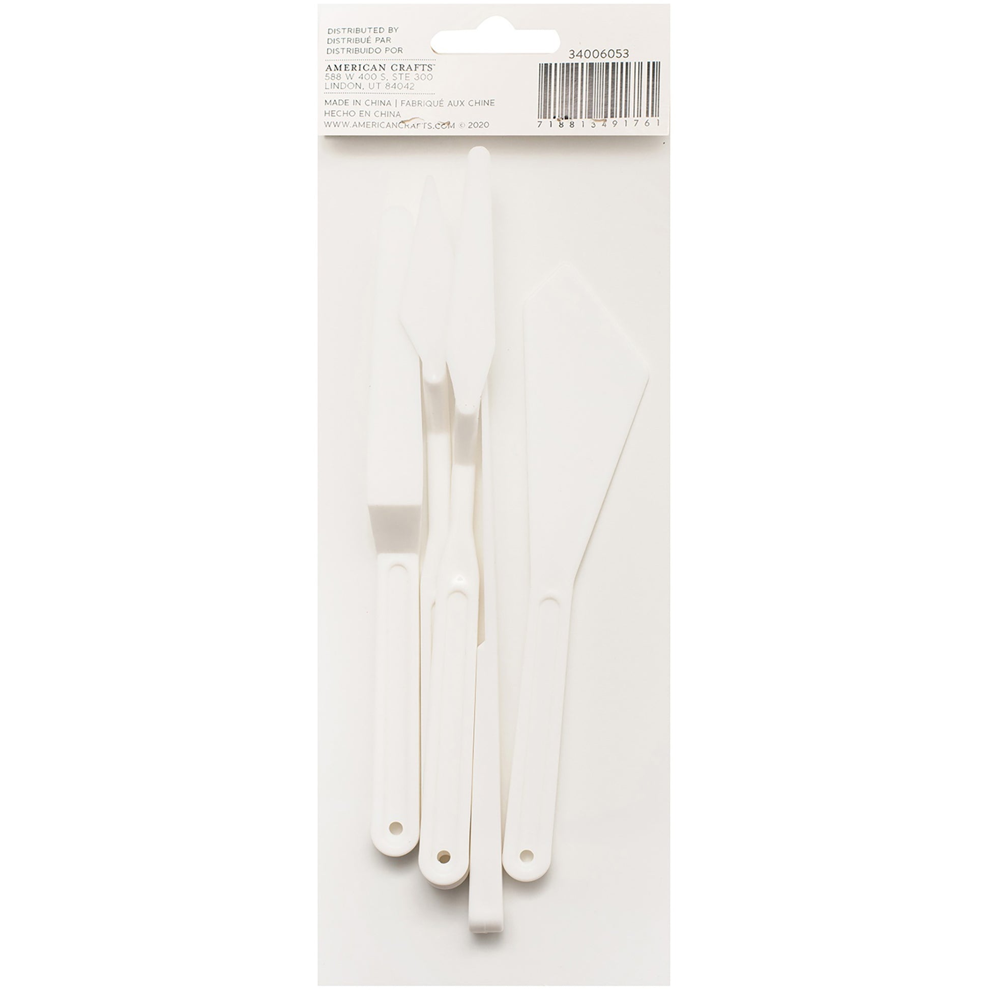 American Crafts Art Supply Basics Plastic Paint Knife 5 Pack