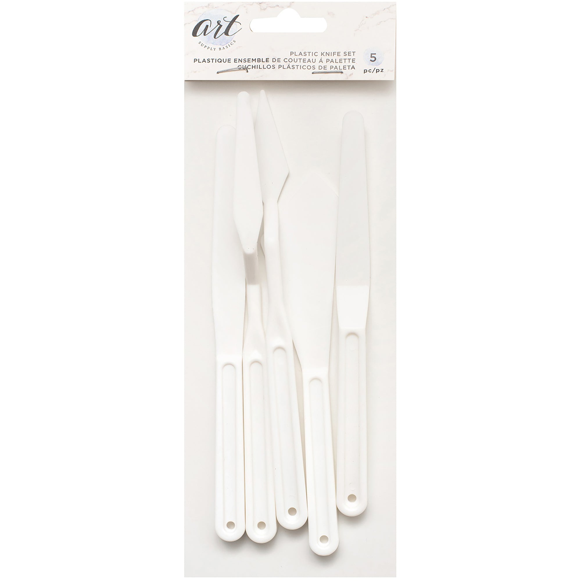 American Crafts Art Supply Basics Plastic Paint Knife 5 Pack