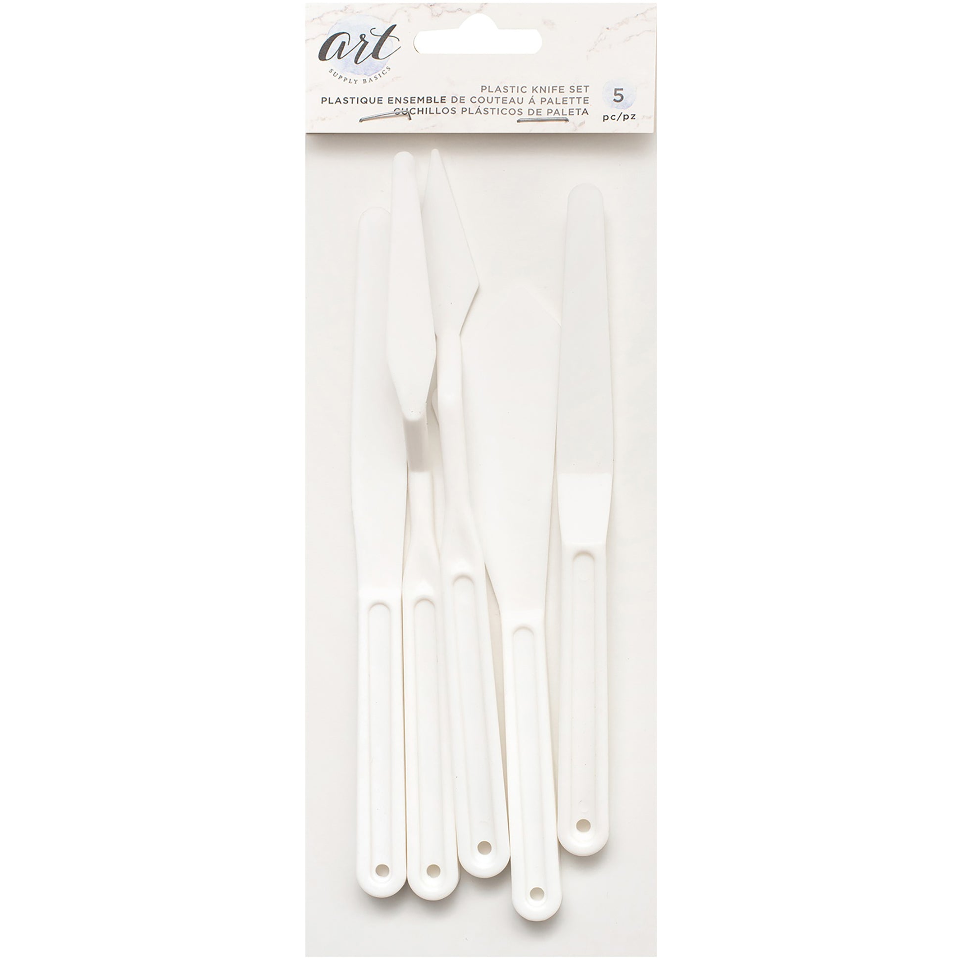 American Crafts Art Supply Basics Plastic Paint Knife 5 Pack