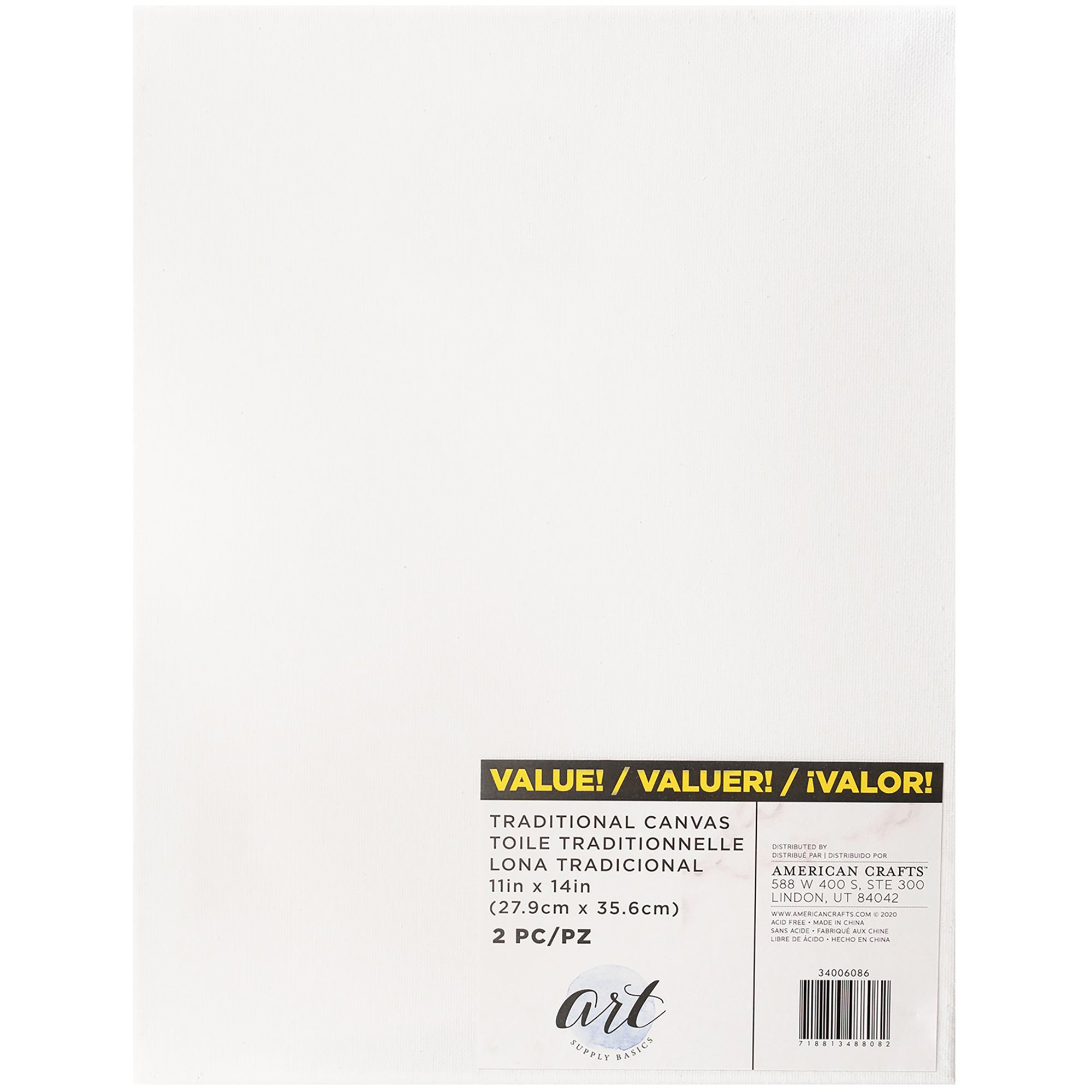 American Crafts Art Supply Basics Stretched Canvas Sets