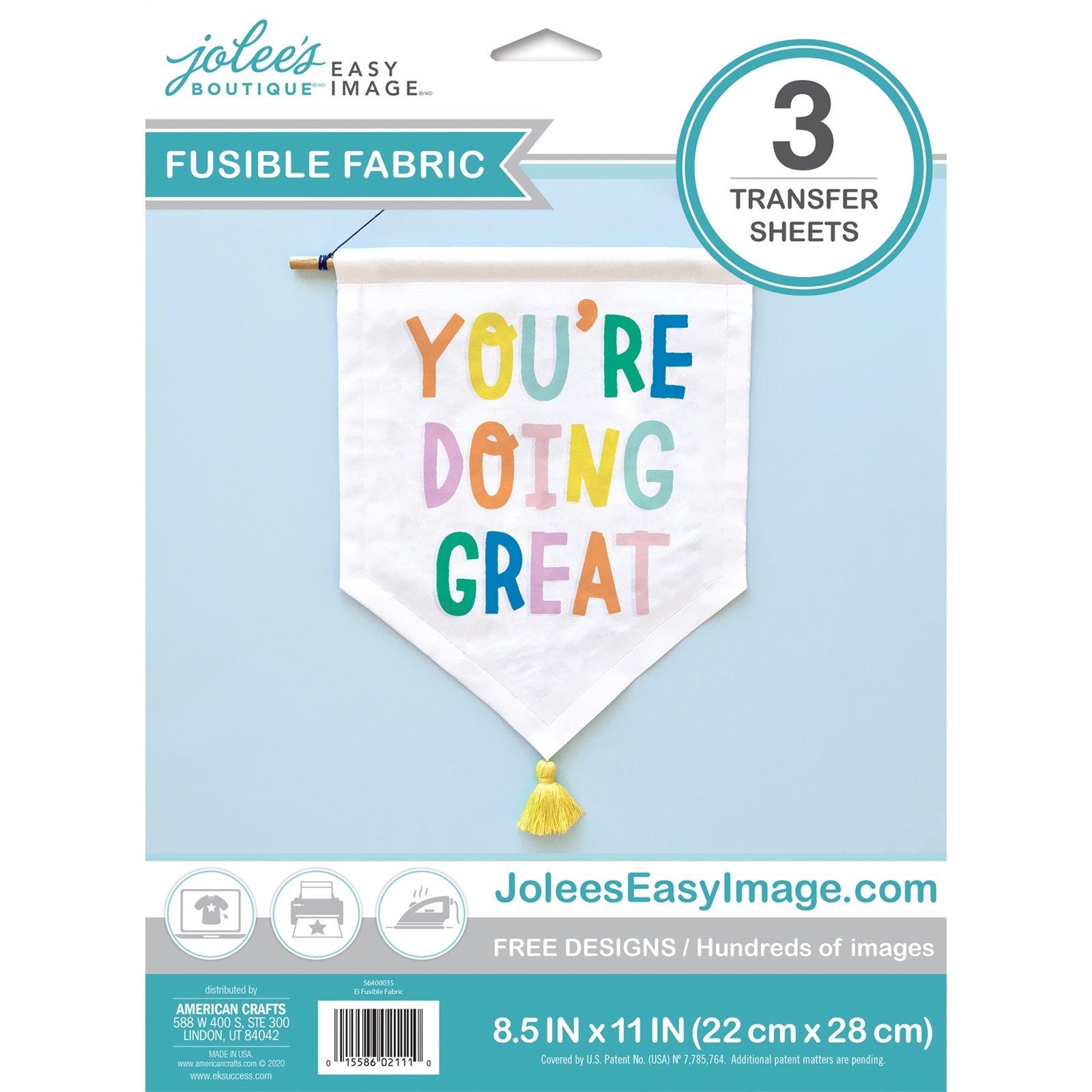Jolee's Easy Image Printable Fusible Cotton Transfers for Light Fabrics