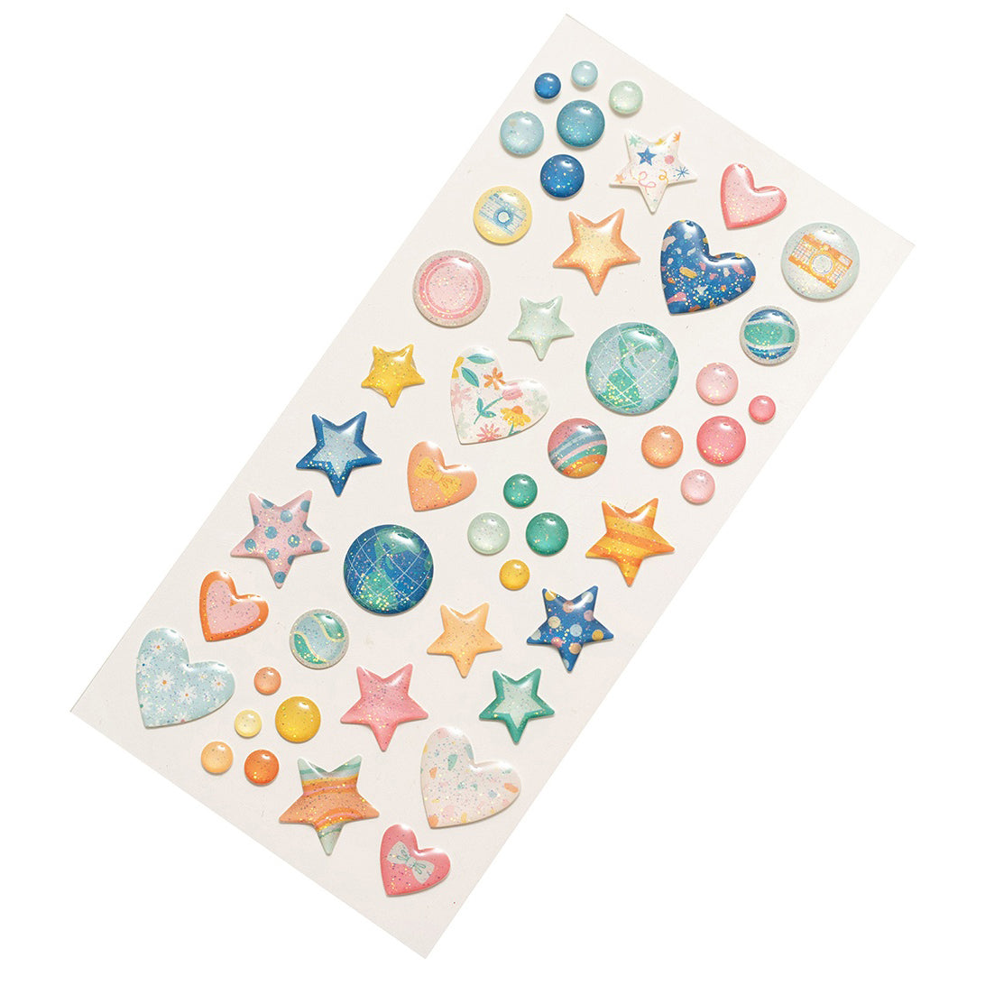 Obed Marshall Buenos Dias Enamel Stickers, 48 pcs