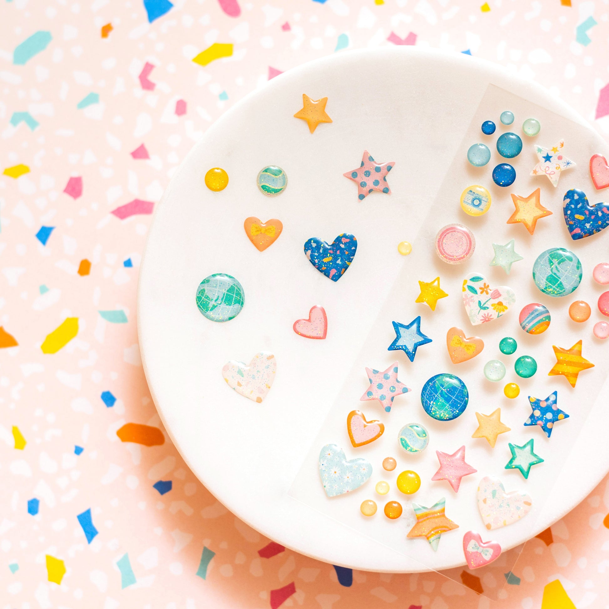 Obed Marshall Buenos Dias Enamel Stickers, 48 pcs