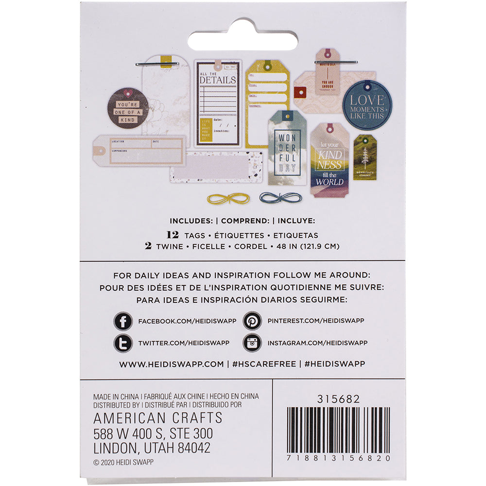 Heidi Swapp Care Free Tag Set 14/Pkg