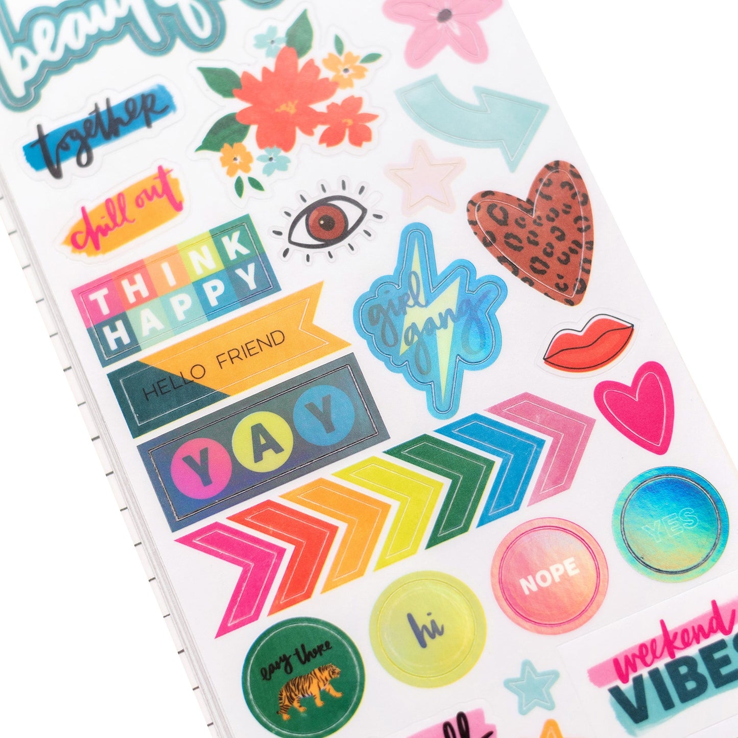 Amy Tan Brave & Bold Mini Sticker Book-Icon & Phrase