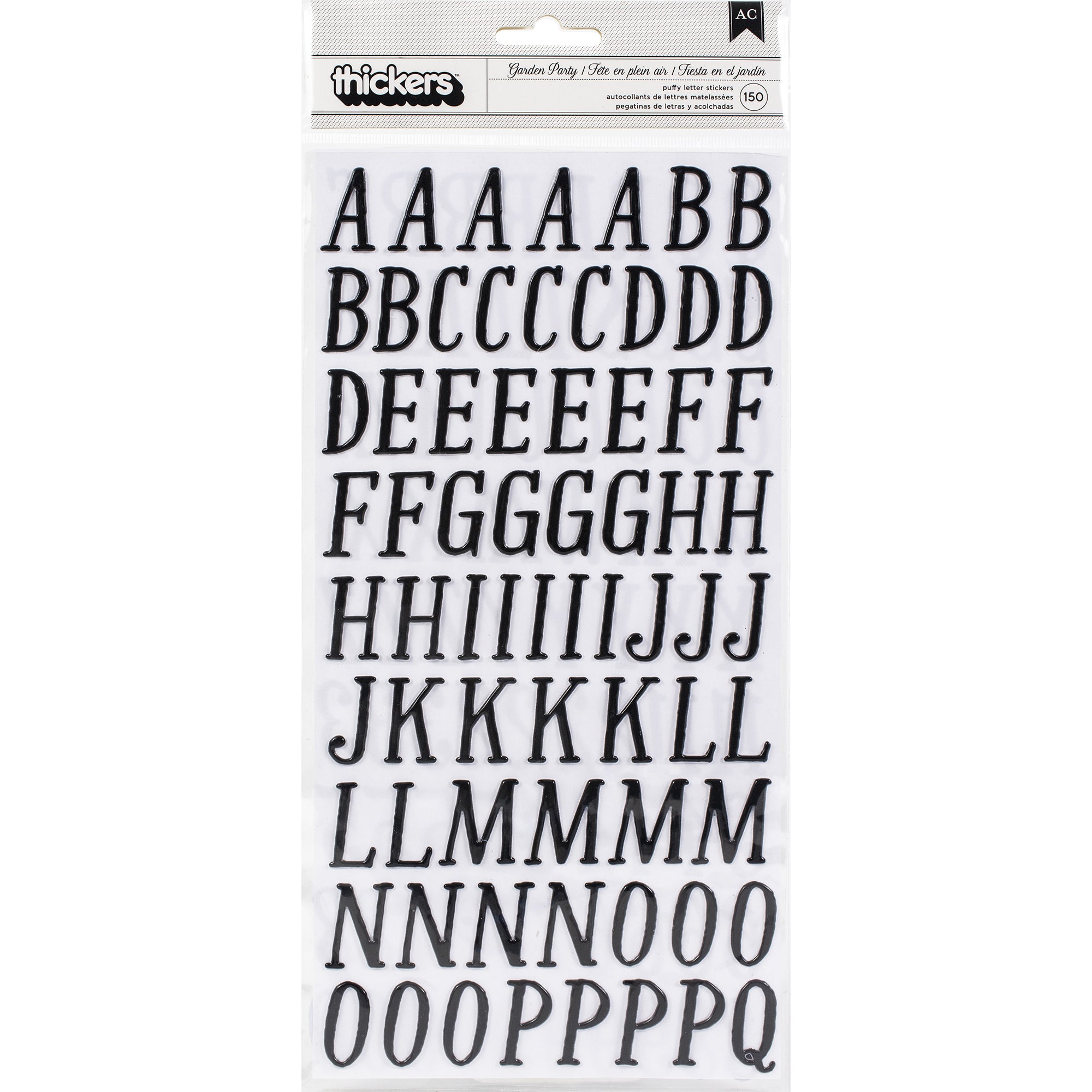 Maggie Holmes Garden Party Thickers Delightful Alphabet Stickers, 150 pcs
