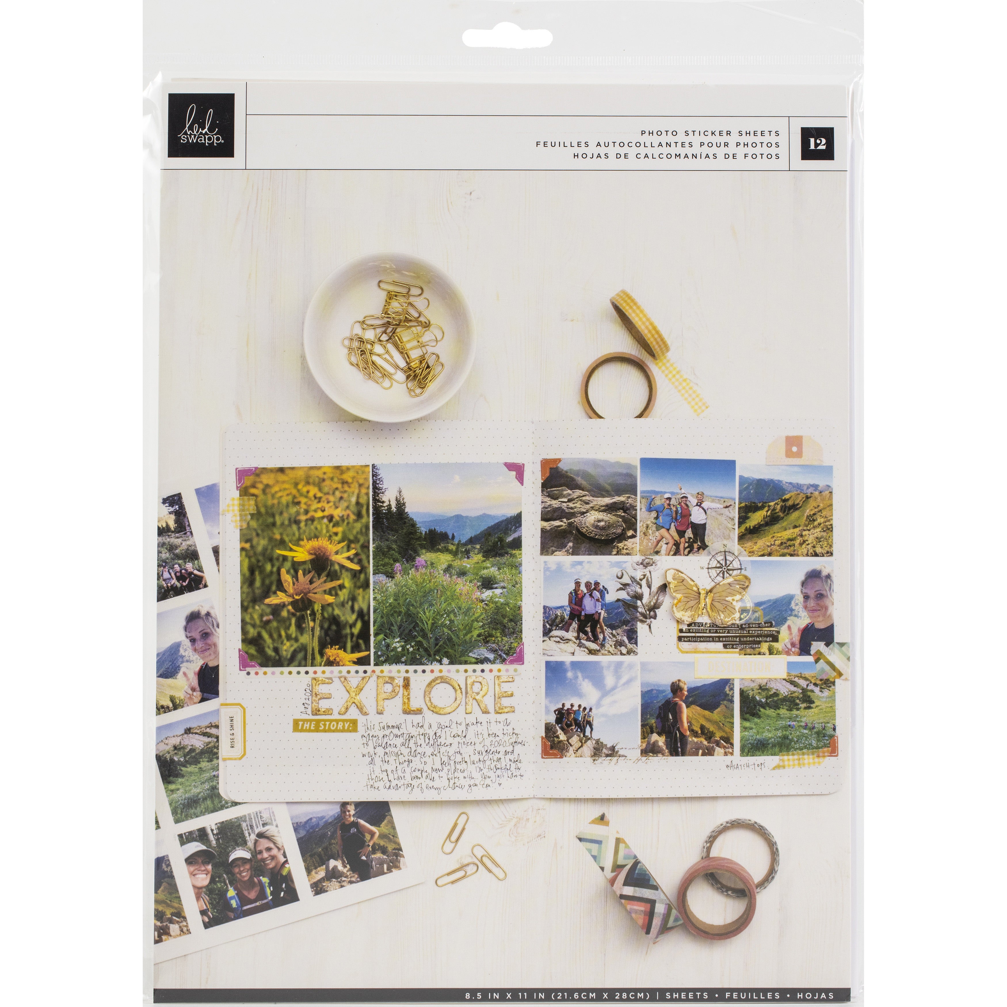 Heidi Swapp Storyline Printable Photo Sticker Sheets - 12 pack