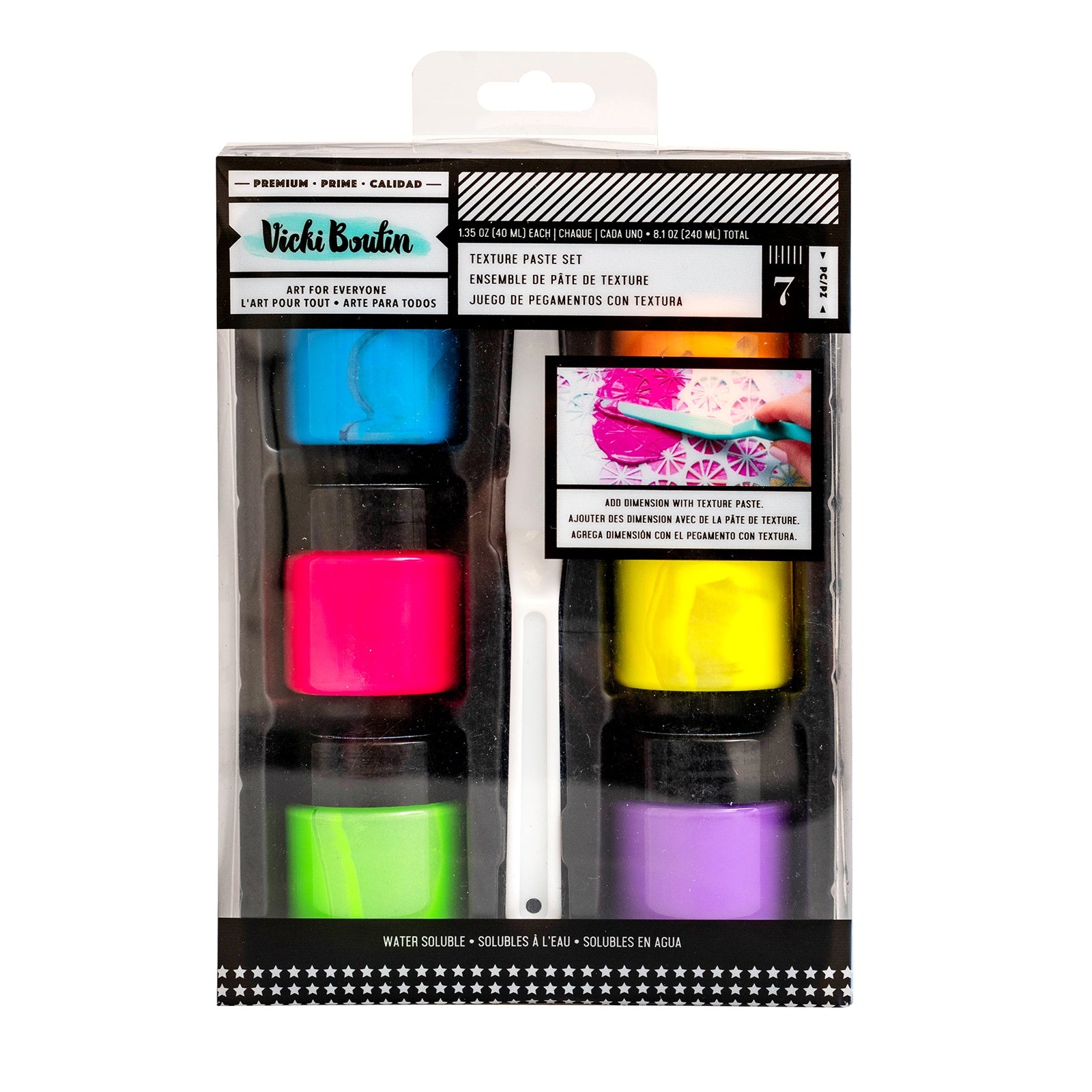 Vicki Boutin Mixed Media Neon Texture Paste Set