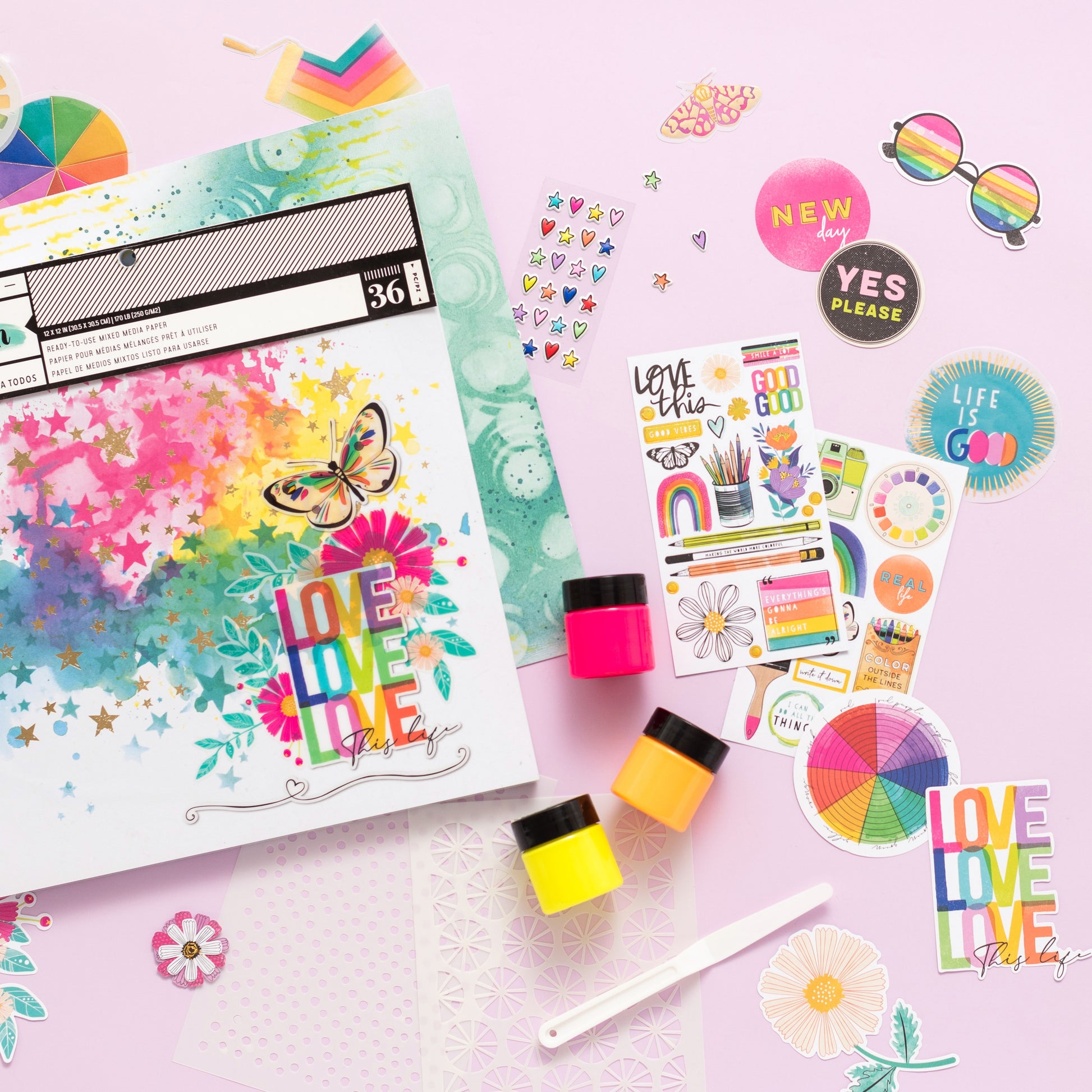 Vicki Boutin Mixed Media Neon Texture Paste Set