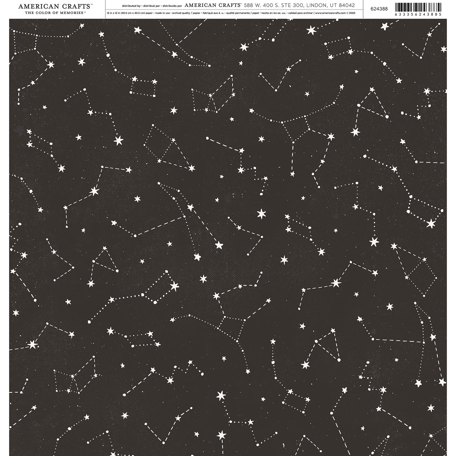 American Crafts Single-Sided 12x12" Patterned Cardstock - 25 sheets, Available in Multiple Designs