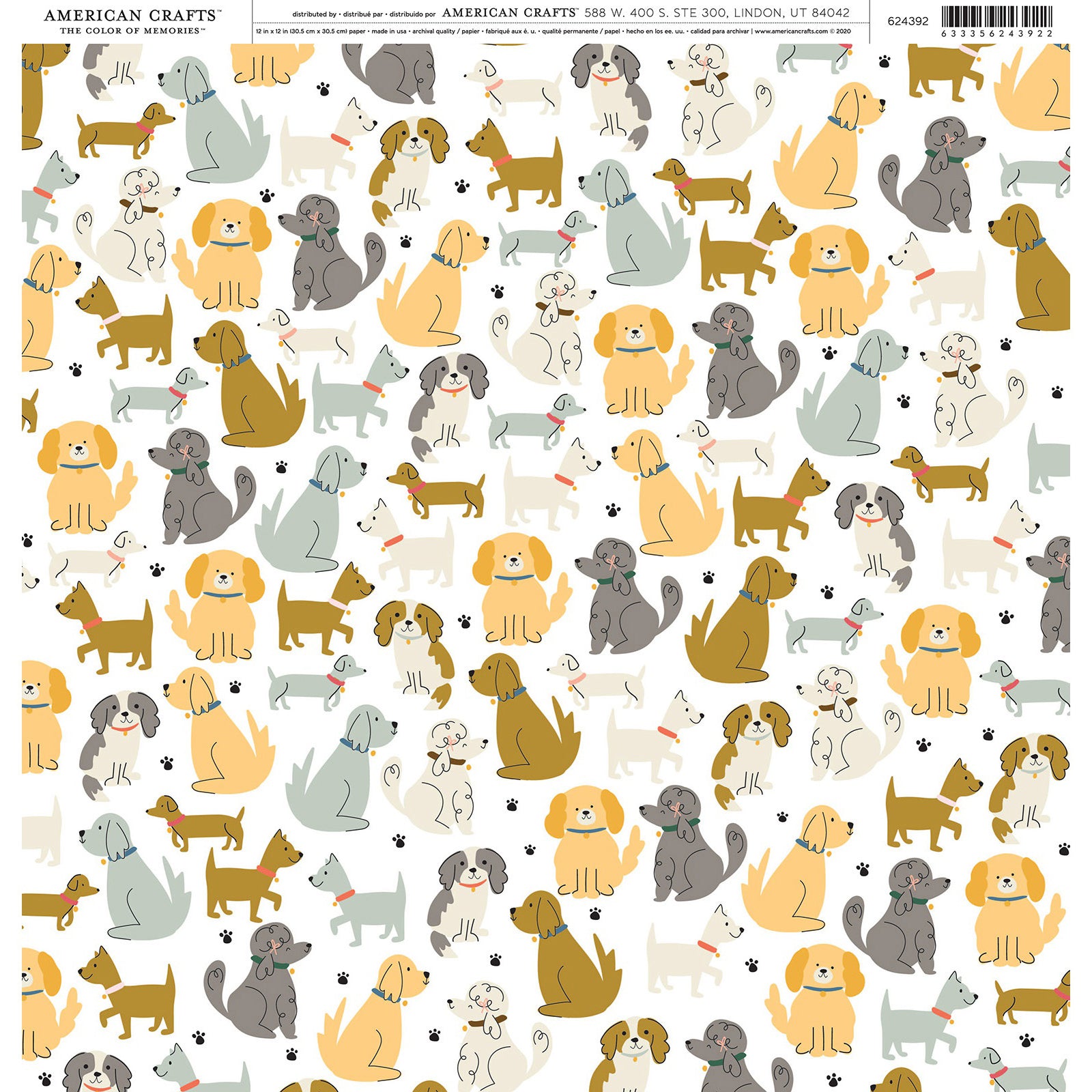 American Crafts Single-Sided 12x12" Patterned Cardstock - 25 sheets, Available in Multiple Designs