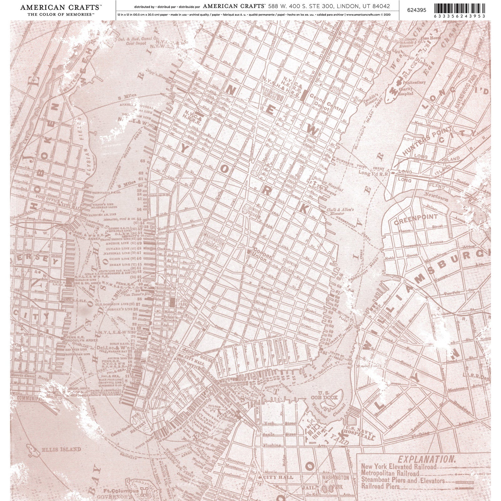 American Crafts Single-Sided 12x12" Patterned Cardstock - 25 sheets, Available in Multiple Designs