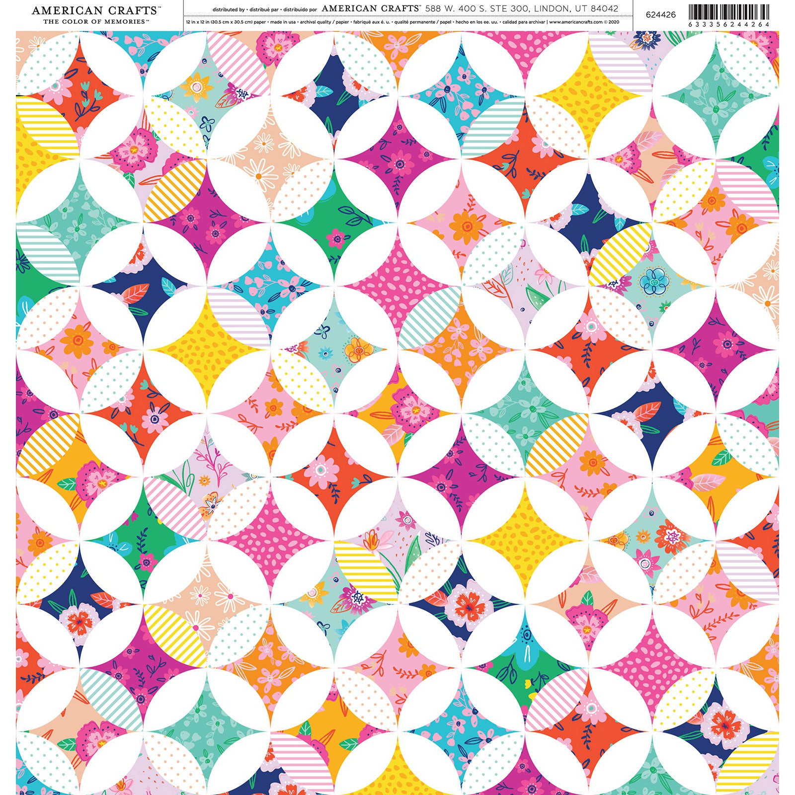 American Crafts Single-Sided 12x12" Patterned Cardstock - 25 sheets, Available in Multiple Designs