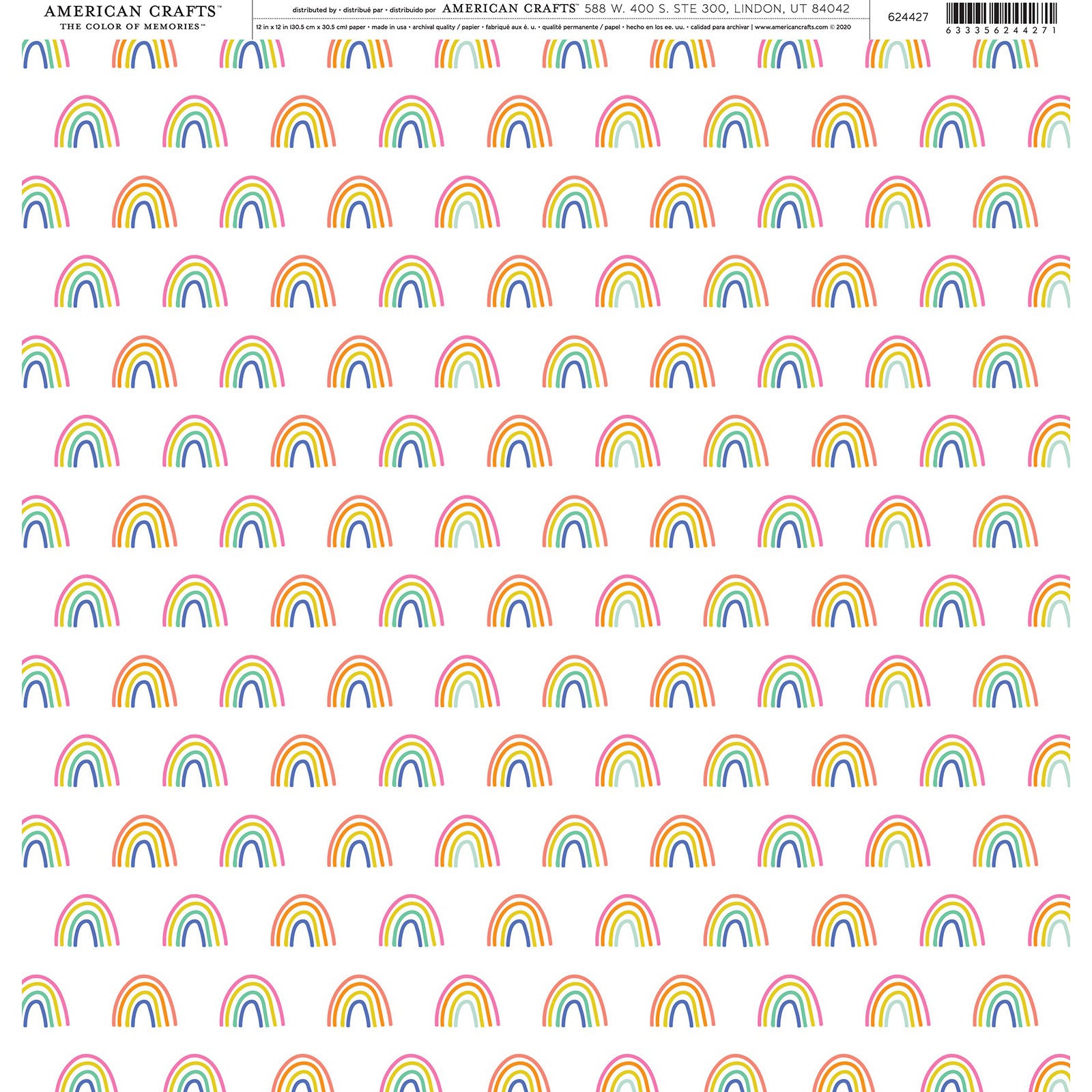 American Crafts Single-Sided 12x12" Patterned Cardstock - 25 sheets, Available in Multiple Designs