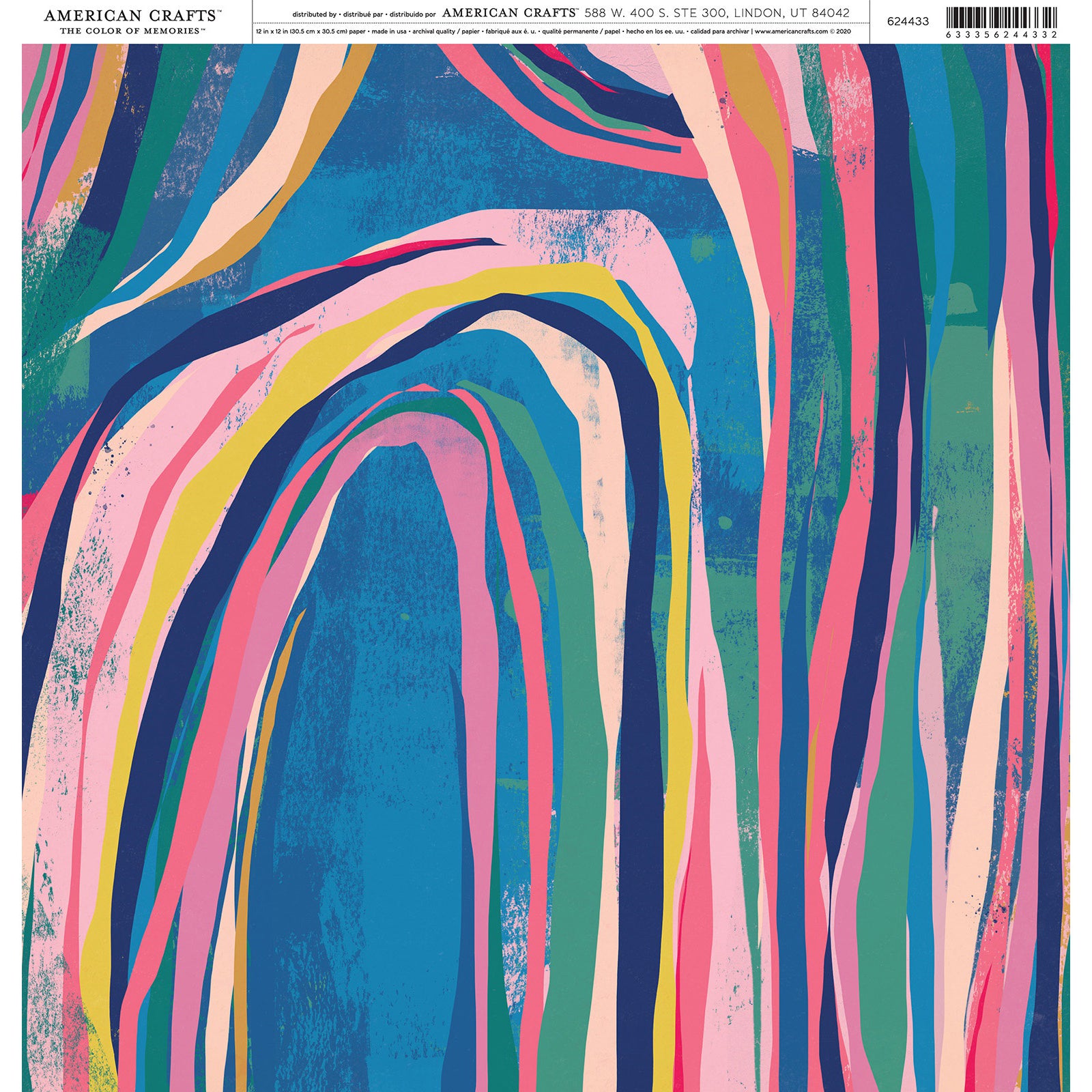 American Crafts Single-Sided 12x12" Patterned Cardstock - 25 sheets, Available in Multiple Designs