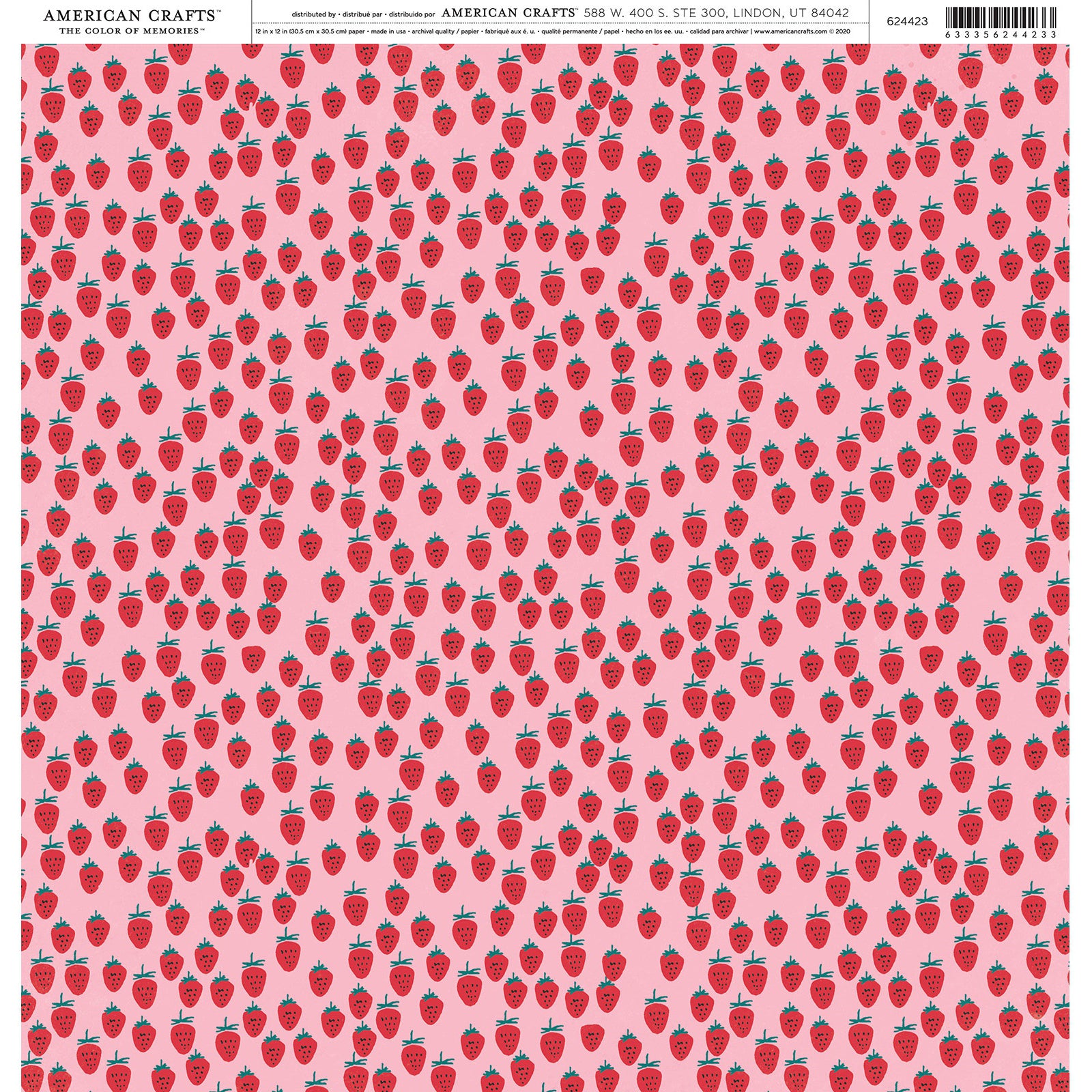 American Crafts Single-Sided 12x12" Patterned Cardstock - 25 sheets, Available in Multiple Designs