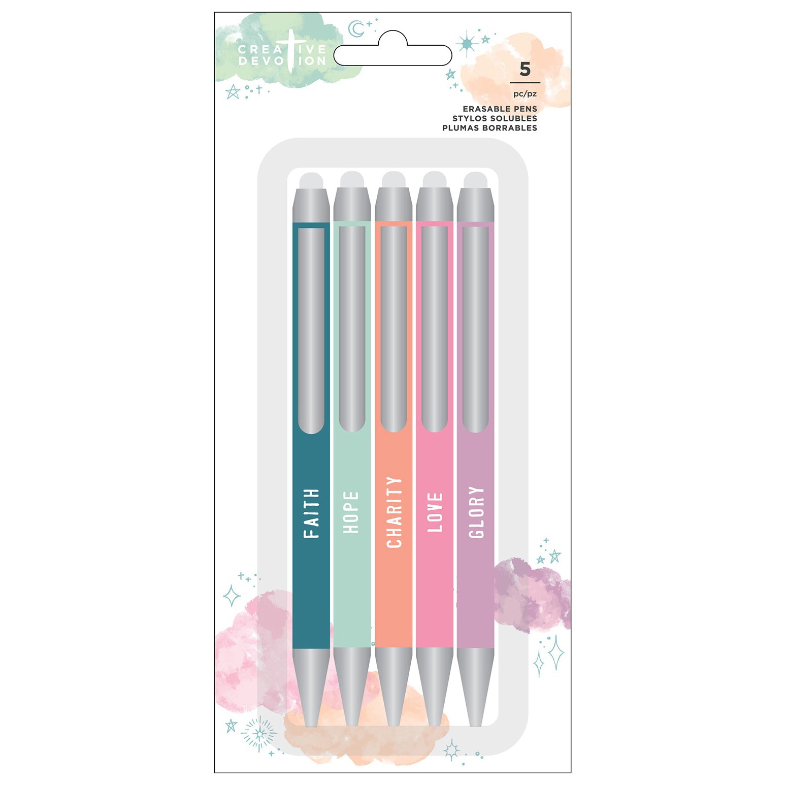 Creative Devotion Draw Near Erasable Fine Point Pens 5 Pack