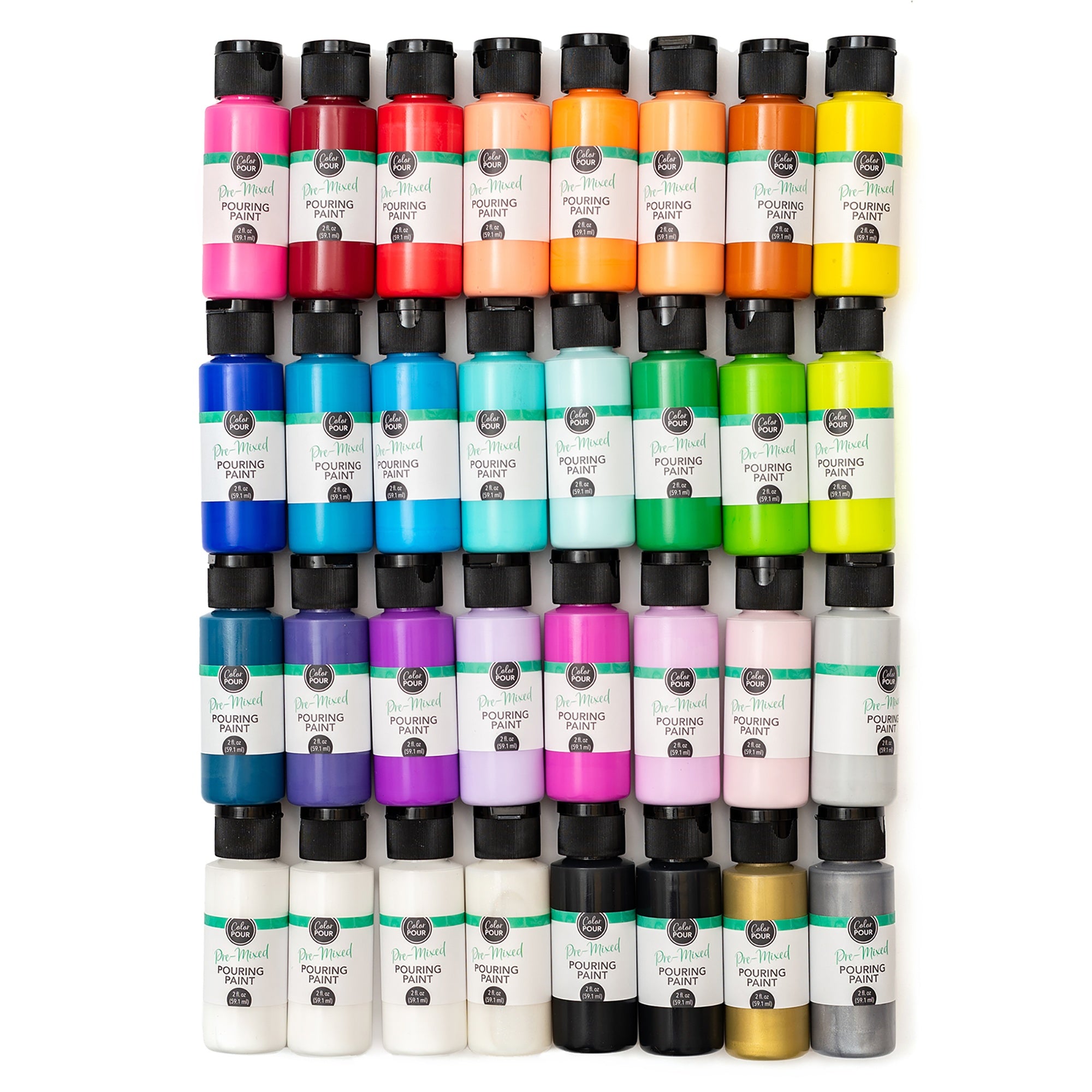 AC Color Pour Pre-Mixed Paint Kit with 32 Colors