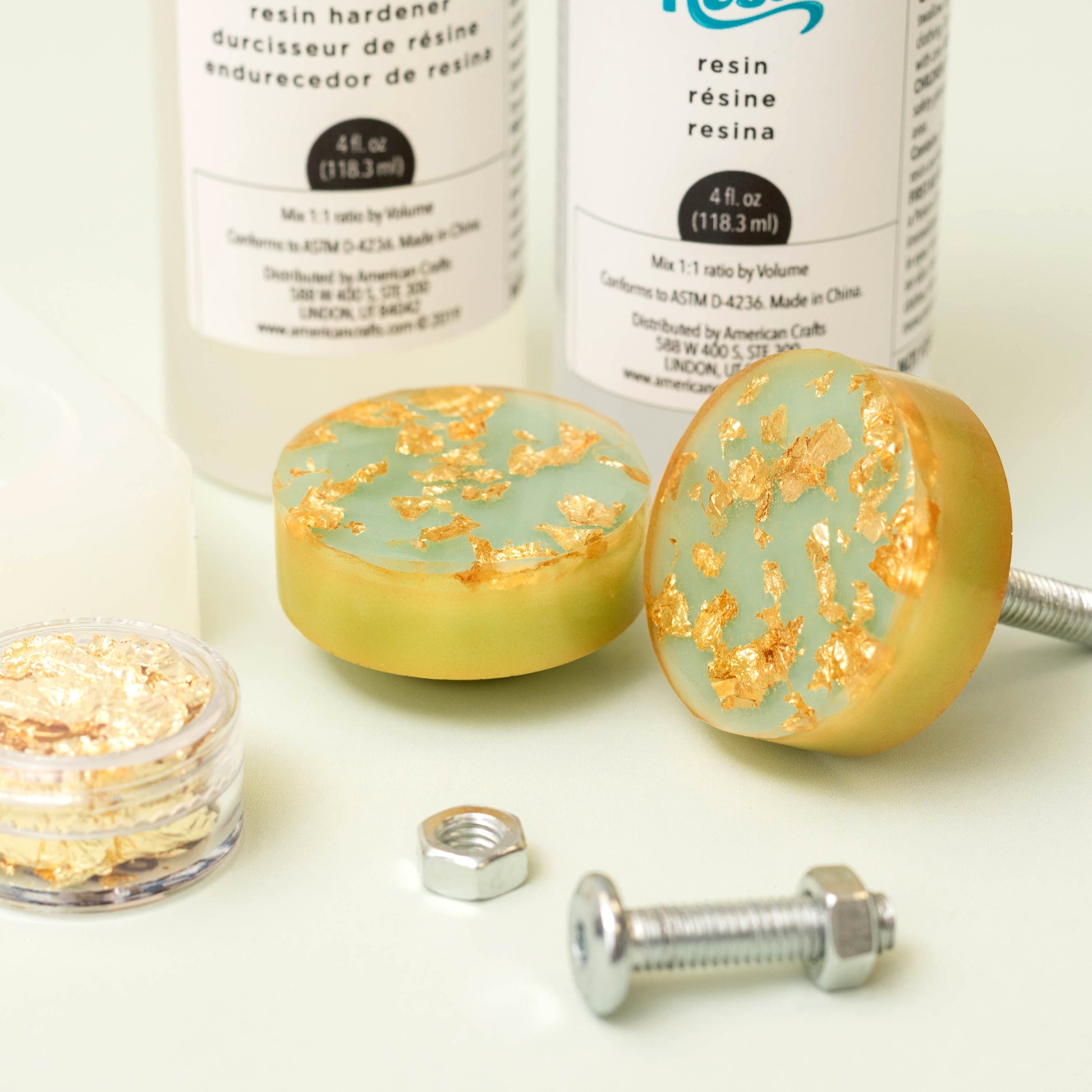 AC Color Pour Drawer Knob Resin Mold