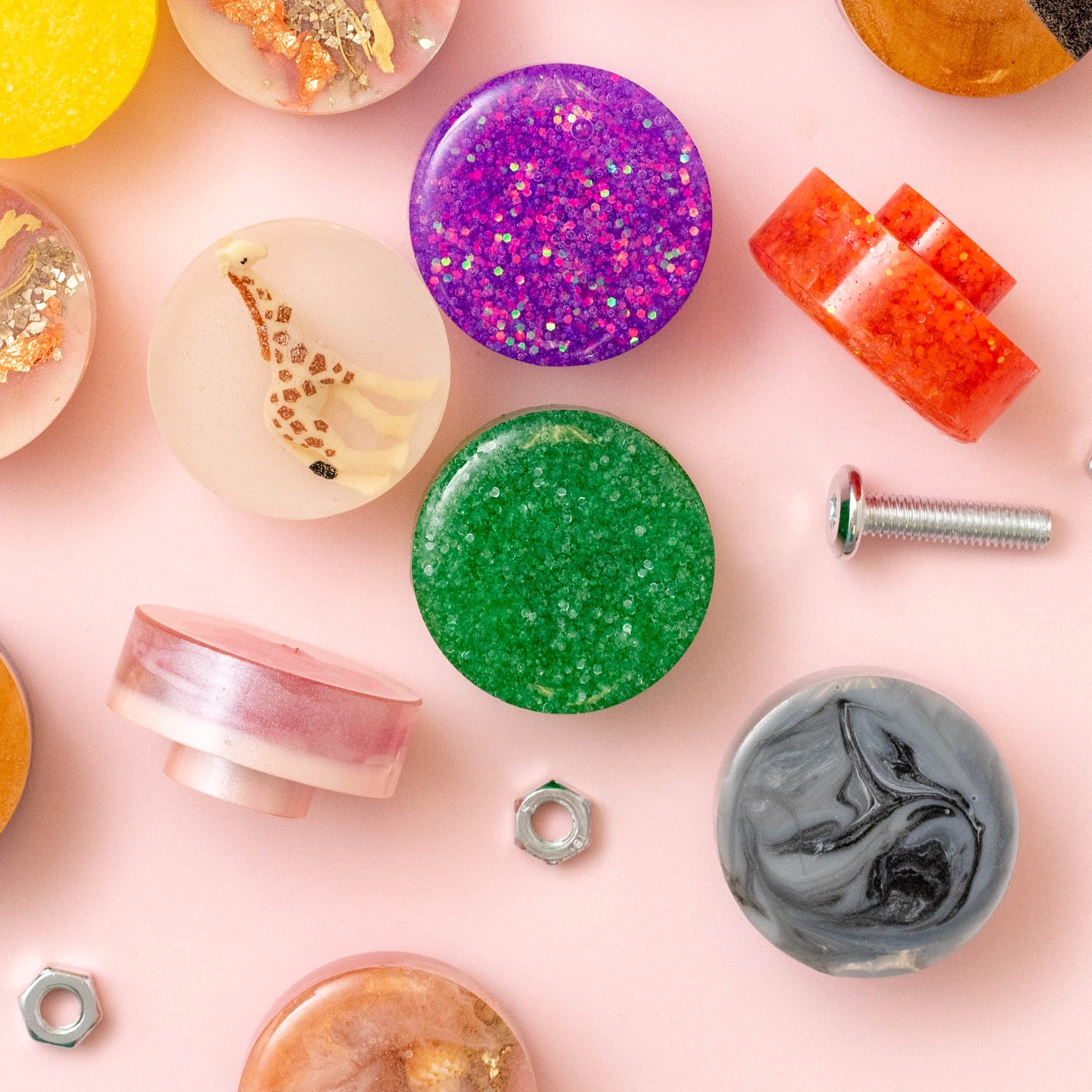 AC Color Pour Drawer Knob Resin Mold