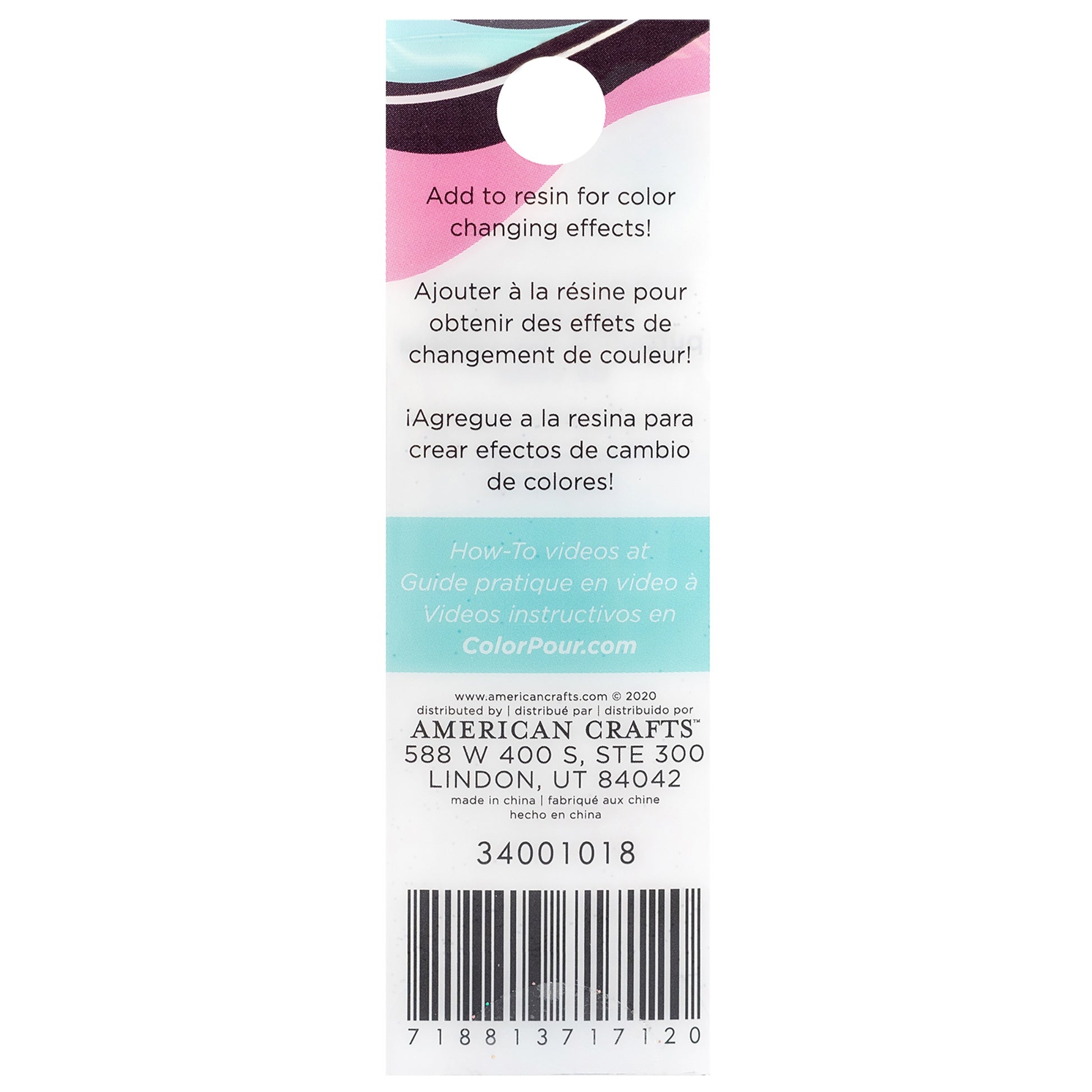 American Crafts Color Pour Resin Mix-Ins-Color Changing Glitter 4 Pack