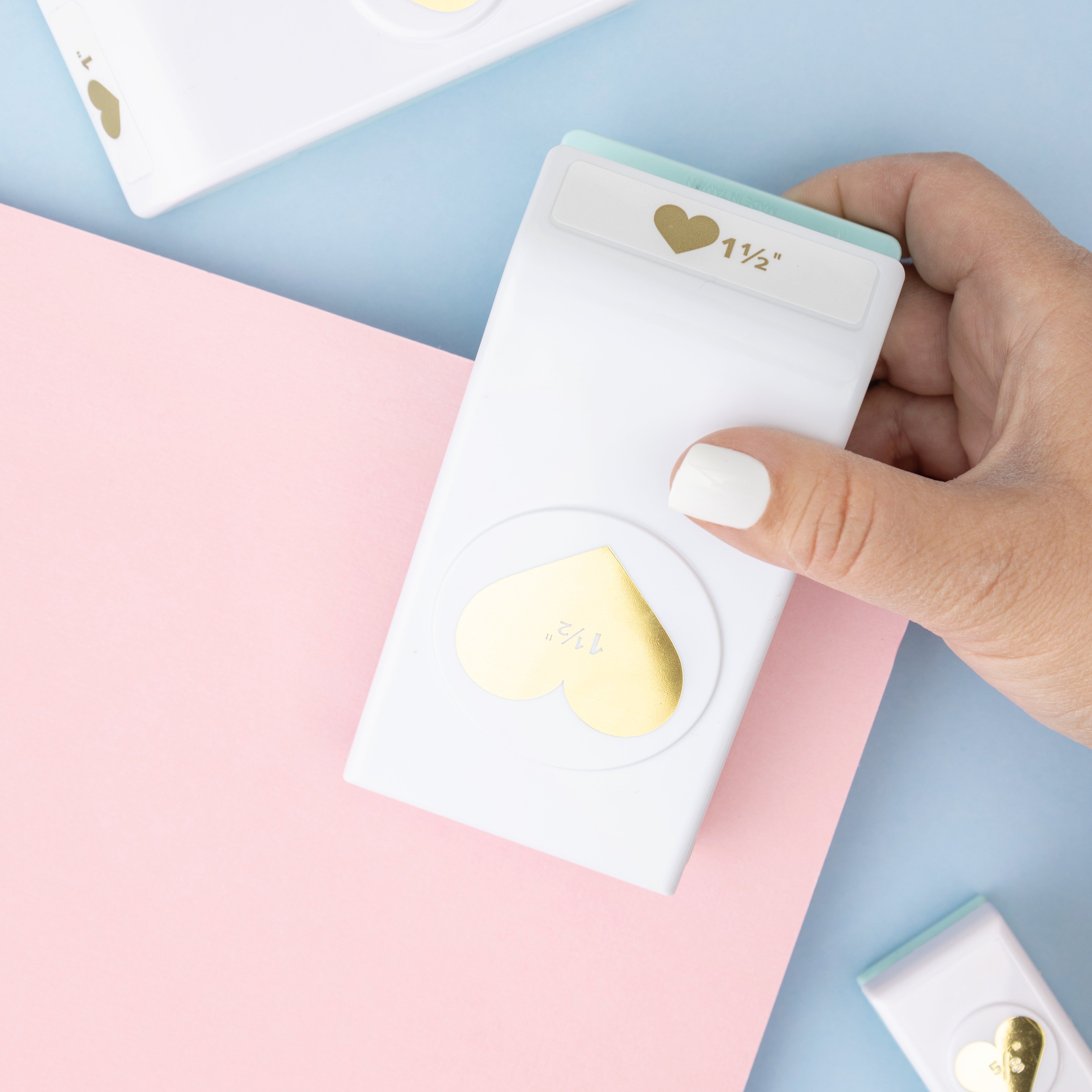 We R Makers Heart Layering 3 Pack Paper Punches being used