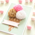 Load image into Gallery viewer, Card with pom poms that was made with We R Makers All In One Scrapbooking Tool
