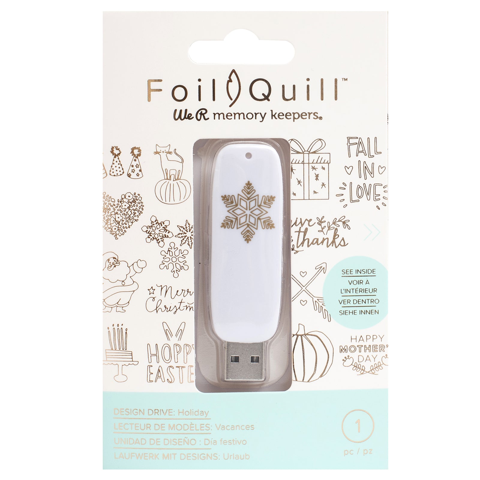 We R Makers Foil Quill USB Artwork Drive - Holiday
