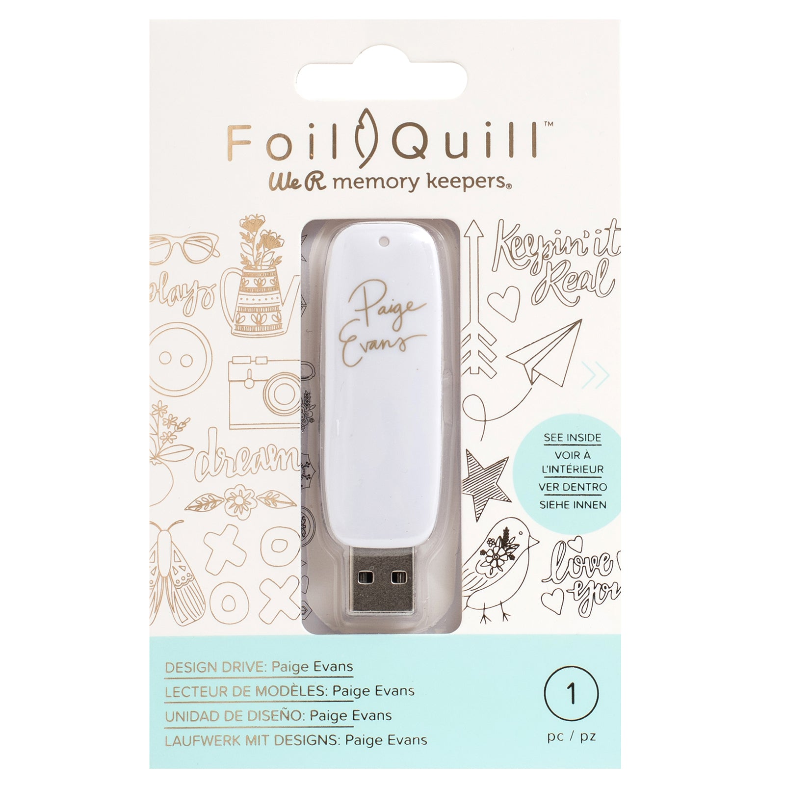 We R Makers Foil Quill USB Artwork Drive - Paige Evans