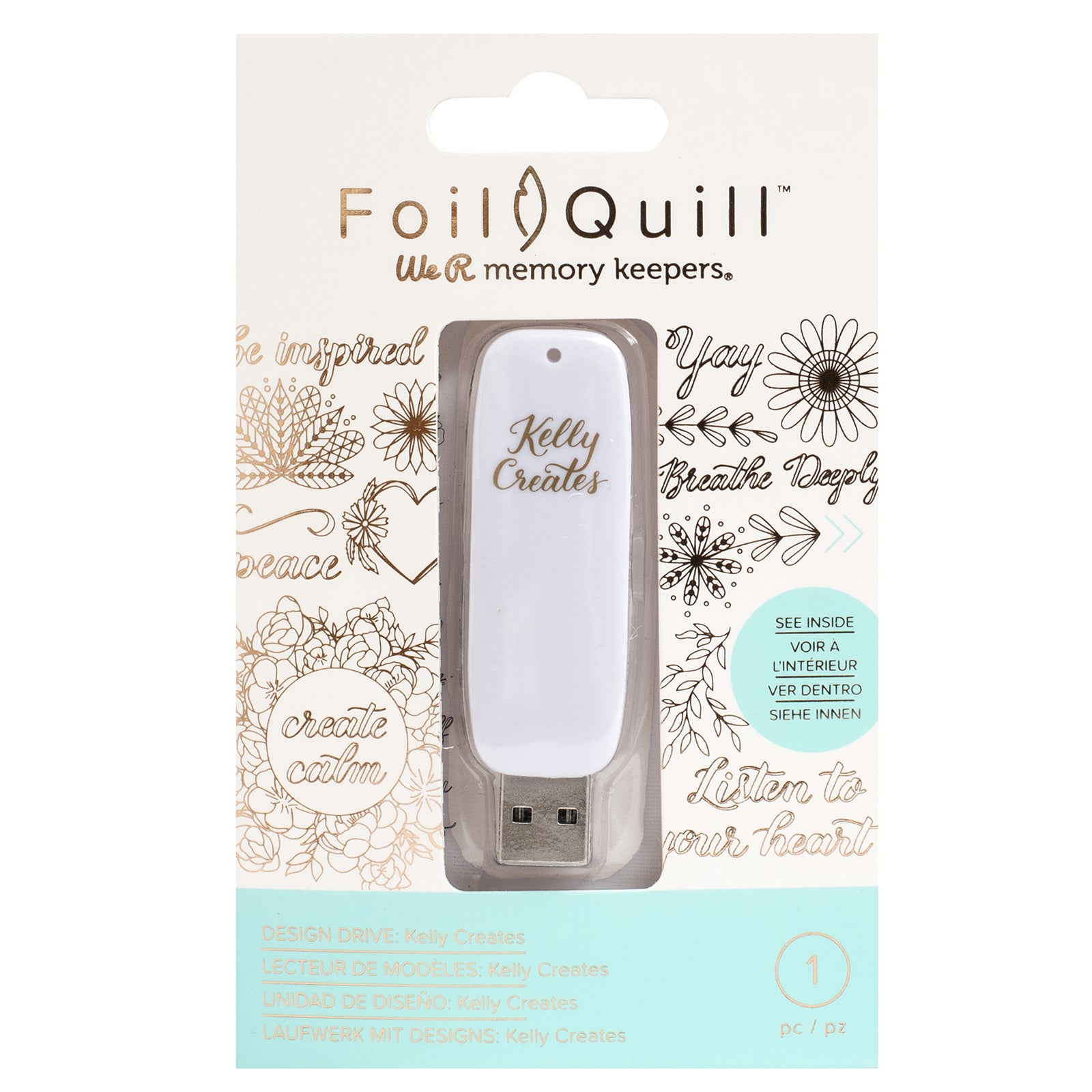 We R Makers Foil Quill USB Artwork Drive - Kelly Creates