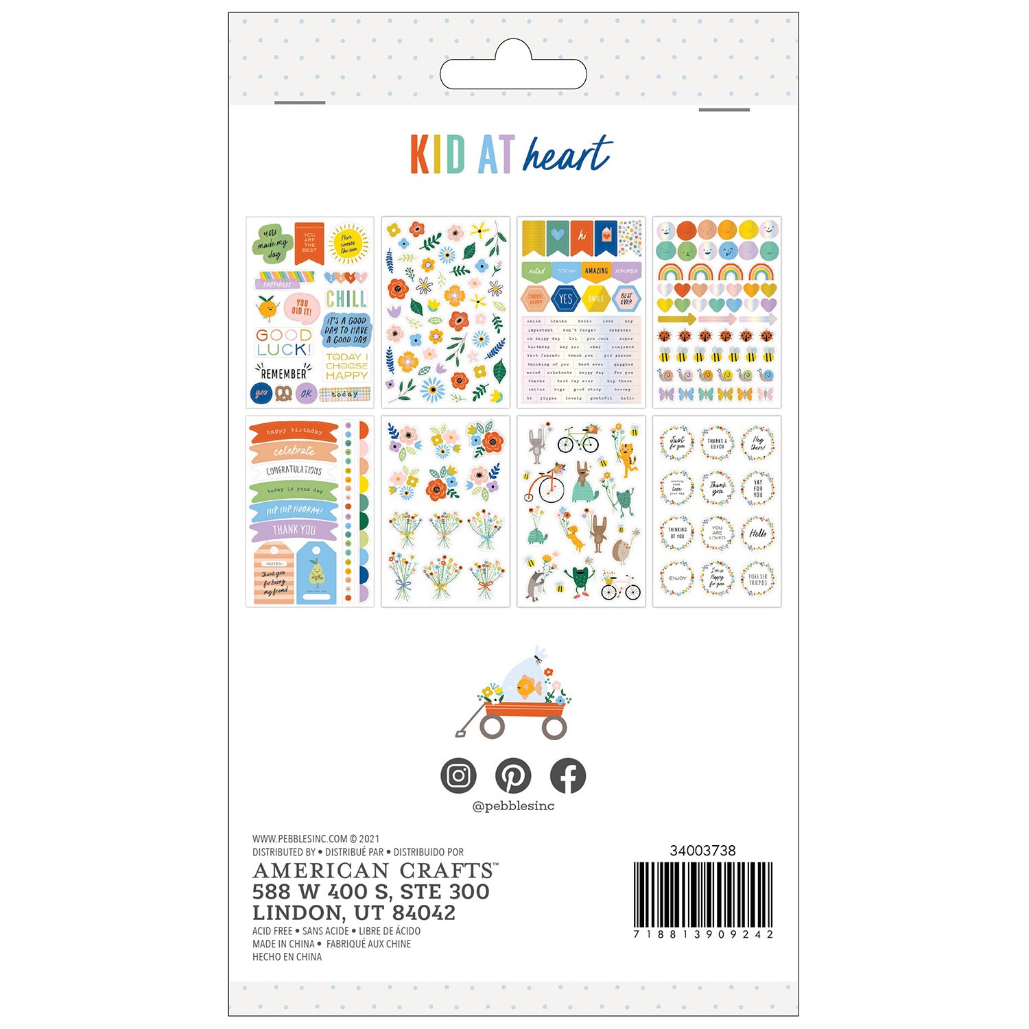Pebbles Kid At Heart Sticker Book with Iridescent Foil Accents