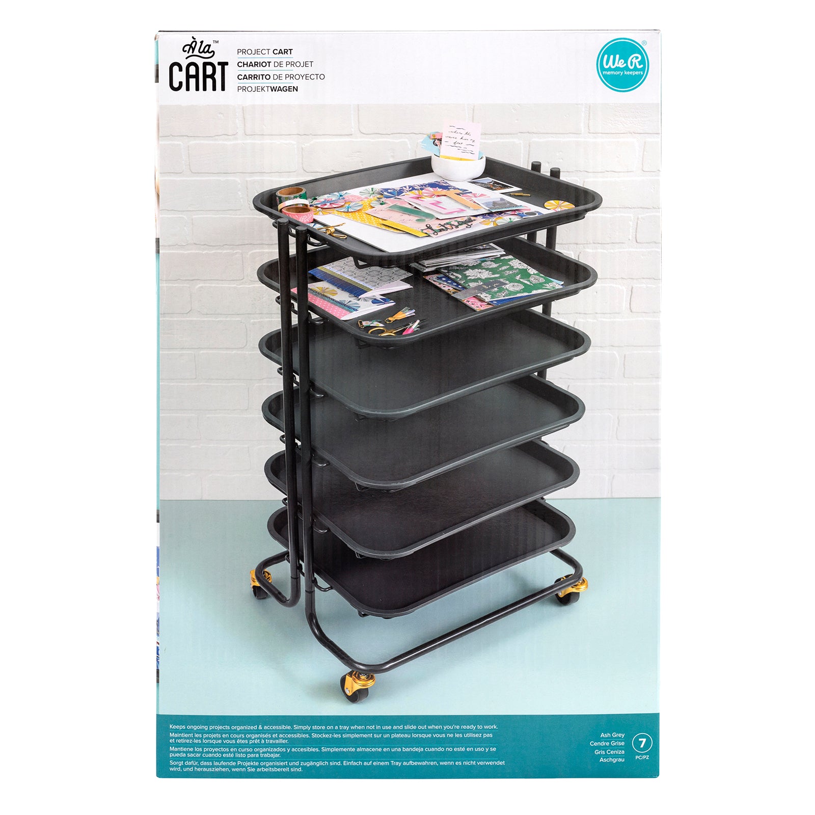 We R Makers Project Cart with 6 Removable Trays