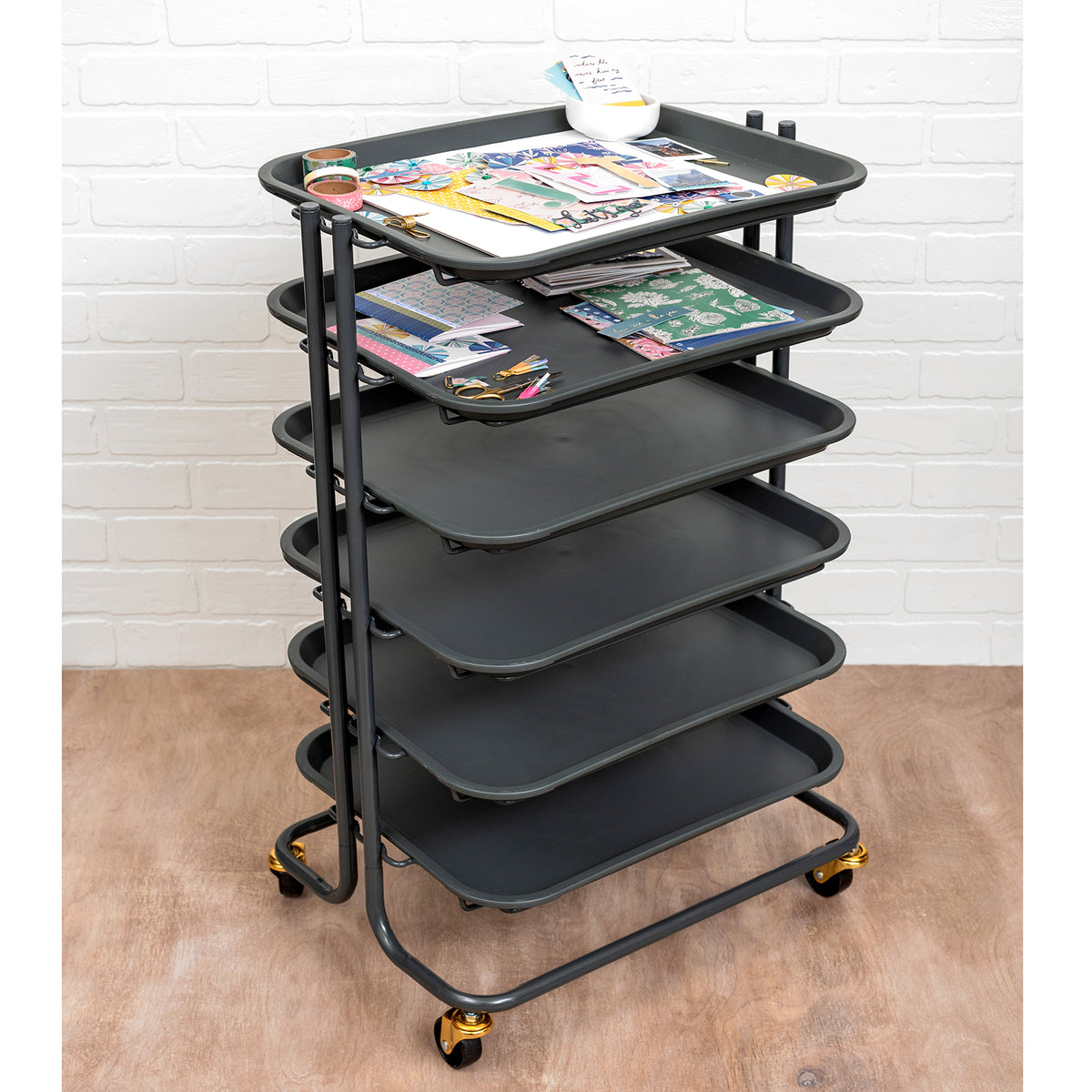 We R Makers Project Cart with 6 Removable Trays – American Crafts