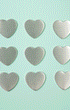 GIF of an assortment of heart-shaped buttons