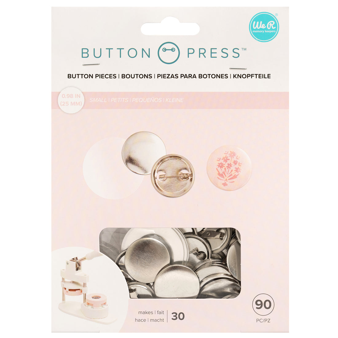 We R Makers Button Press Small 25mm Button Pieces - 30 Pack – American ...