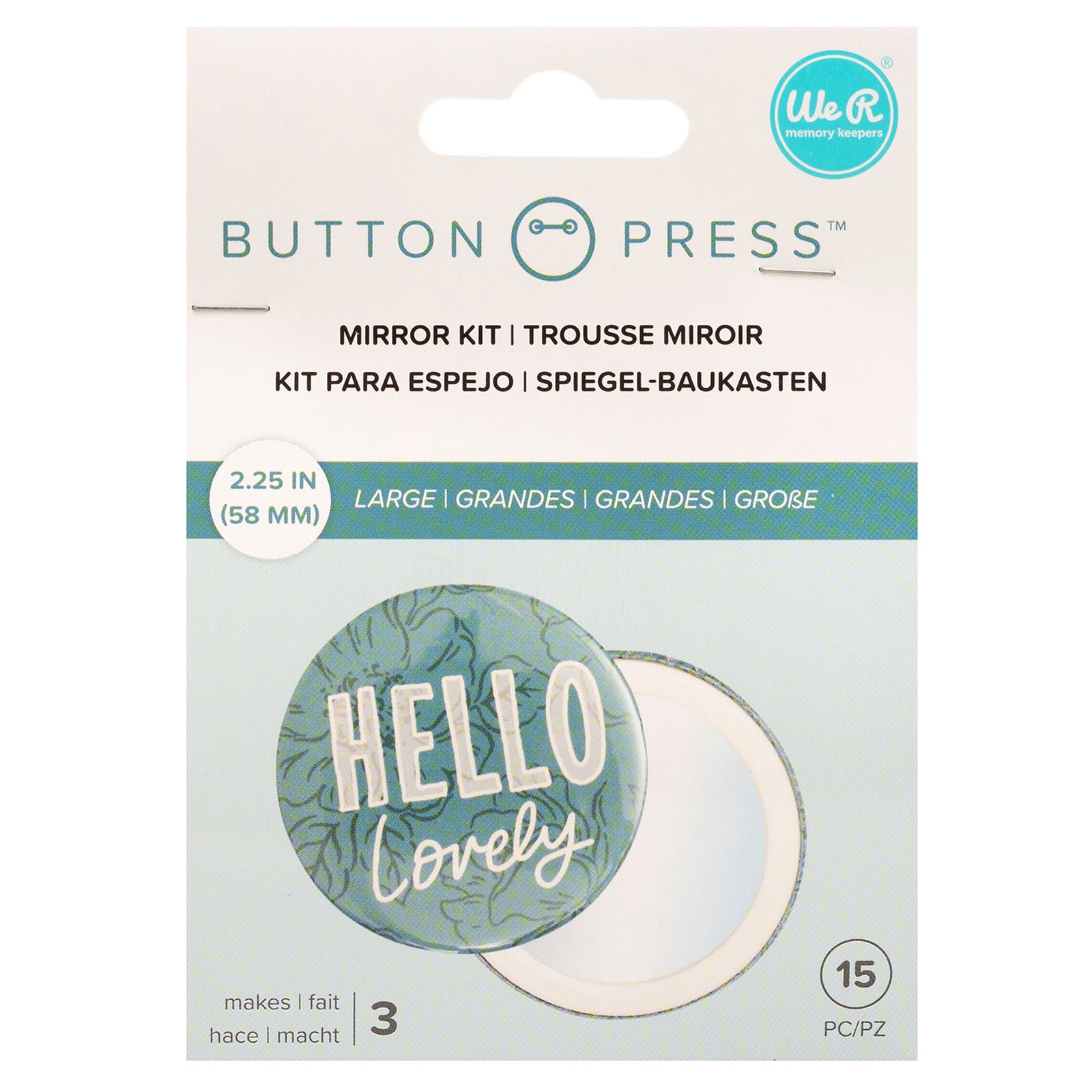 We R Makers Button Press Large Mirror Kit - 3 Pack