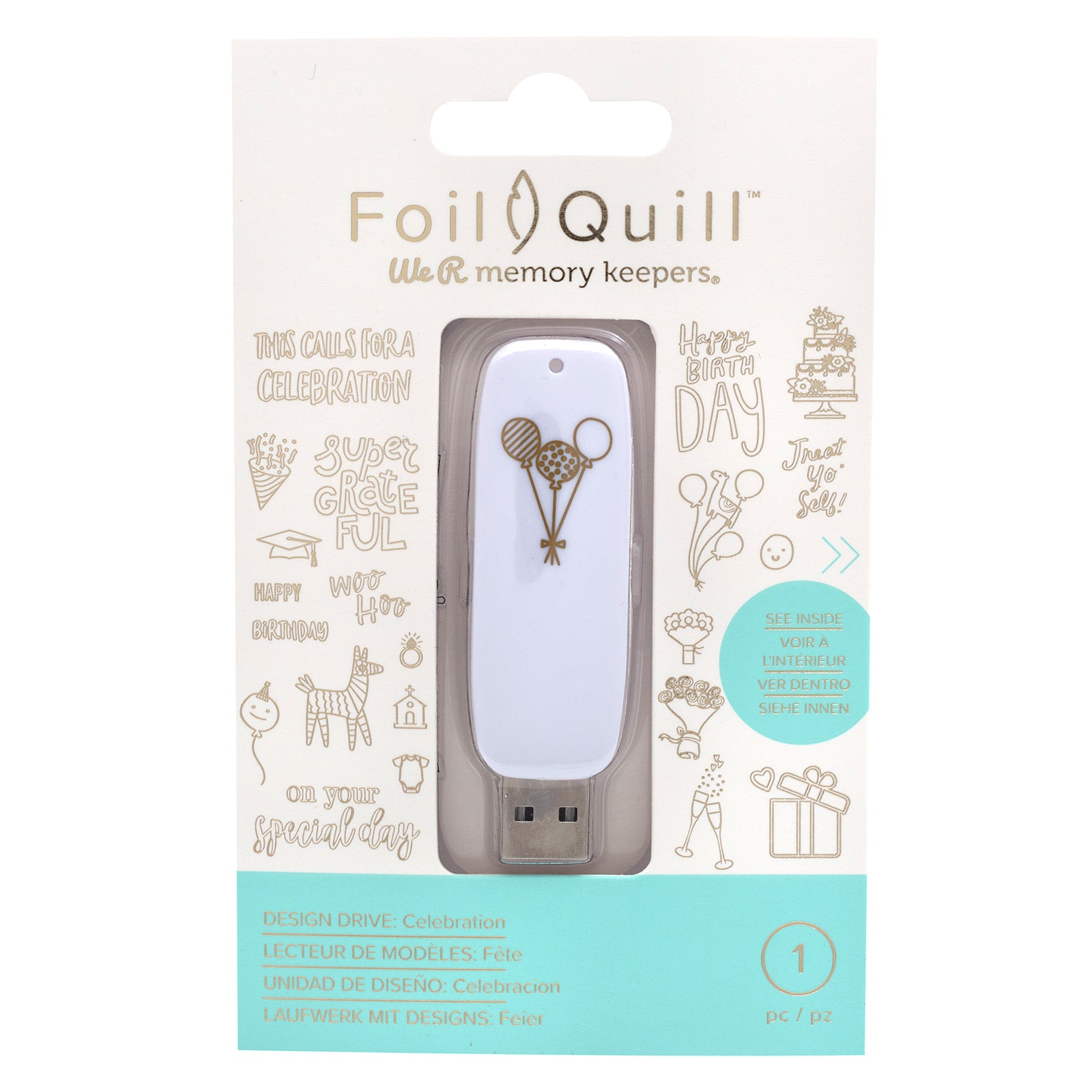 We R Makers Foil Quill USB Artwork Drive - Celebration