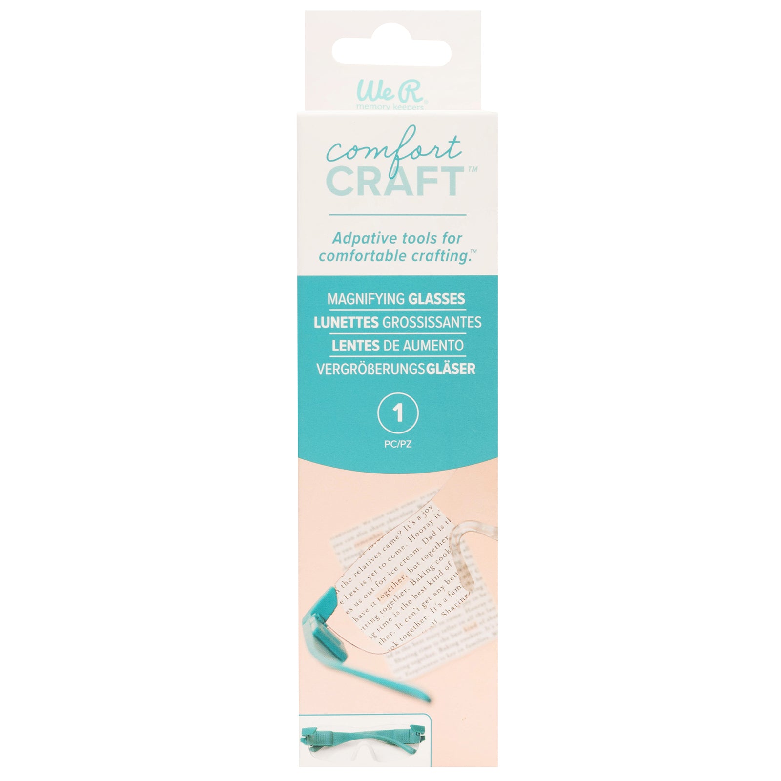 We R Comfort Craft Magnifying Glasses-Clear/Teal