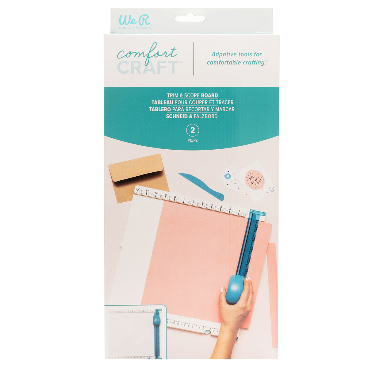 Rayher 50036000 Trim & Score Board - Massicot Et Plieuse 2 En 1 Pour Scrapbooking Et Papeterie