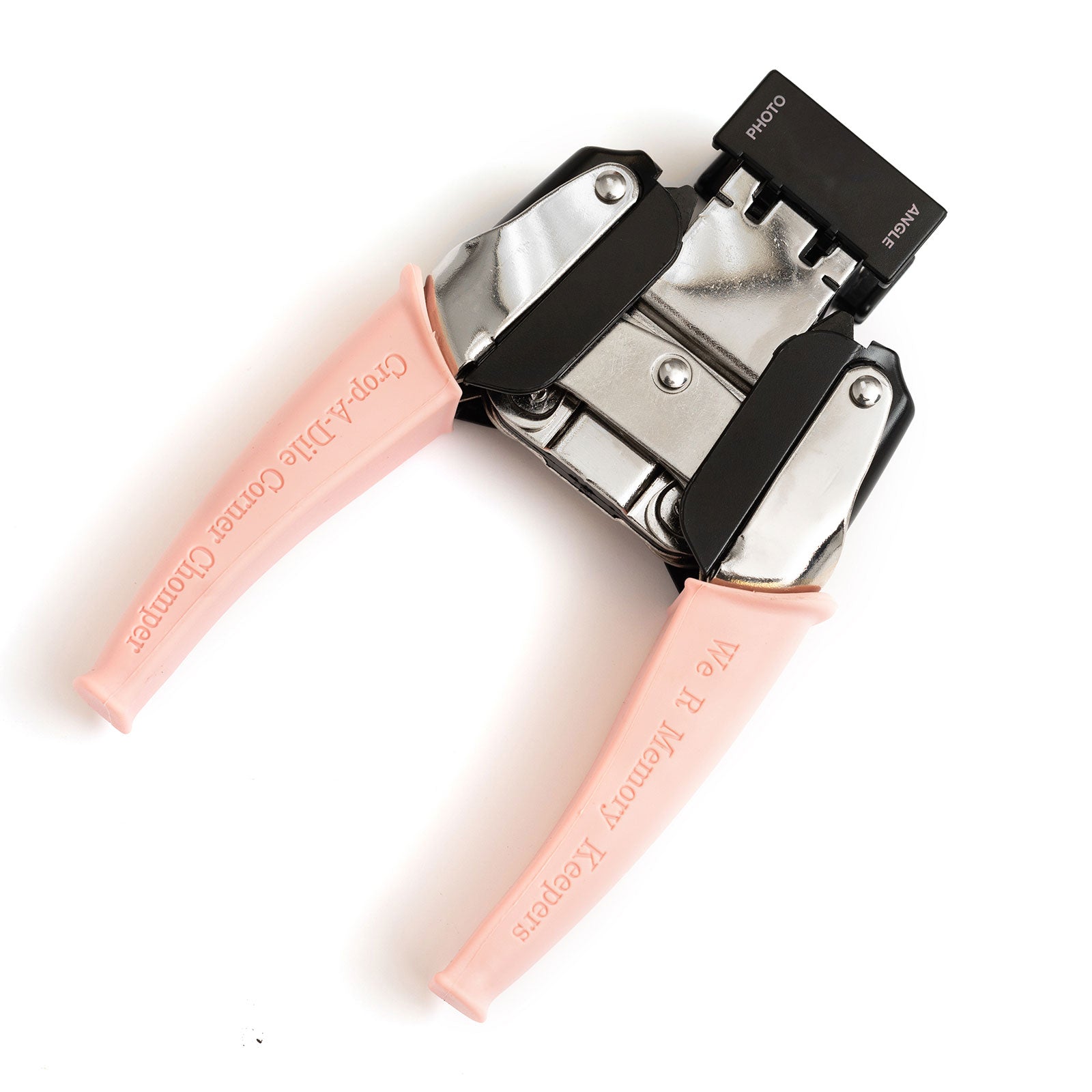 Angled view of the We R Makers Crop-A-Dile Angle & Photo Corner Chomper Punch