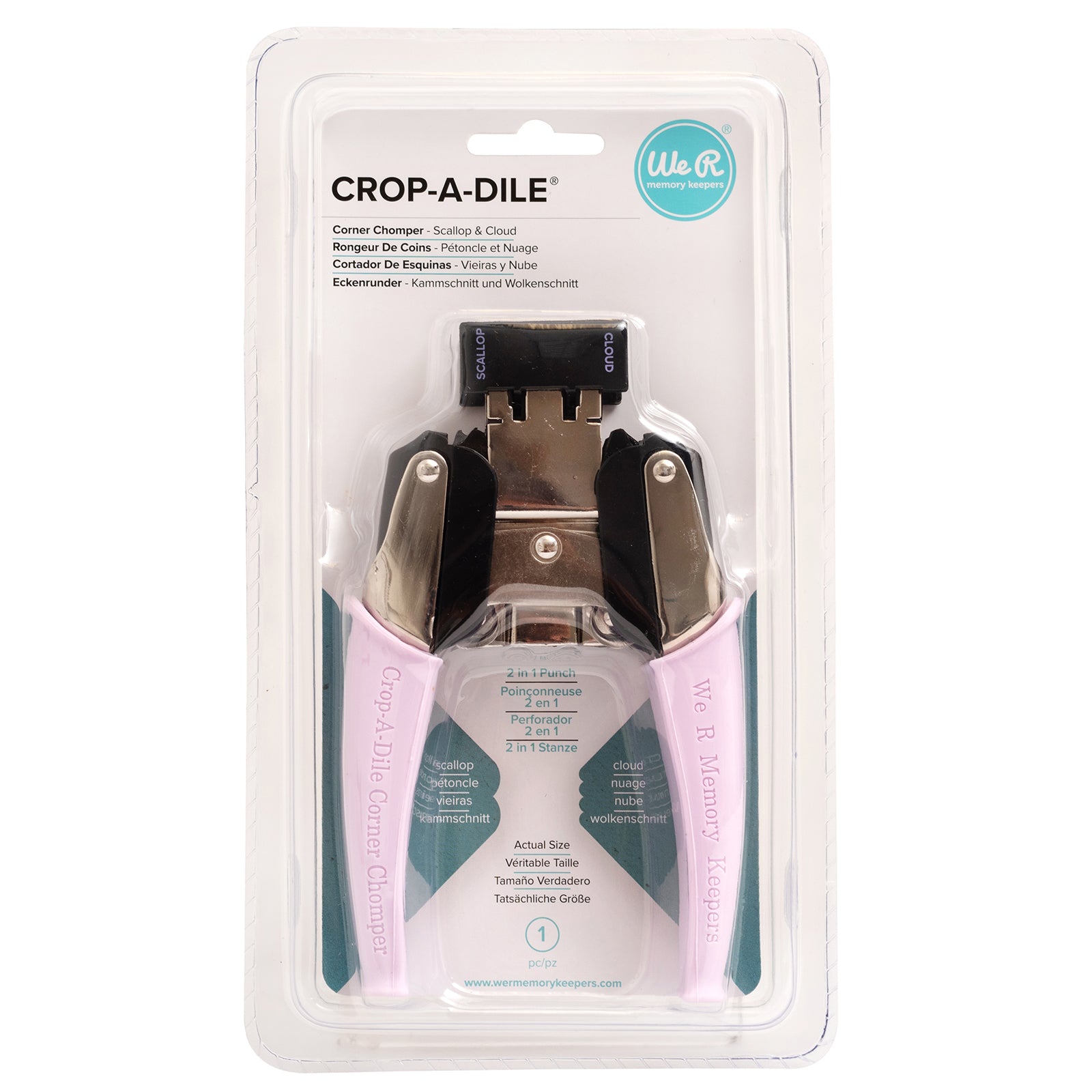 Crop-A-Dile Retro Corner Chomper Tool-Scallop & Cloud