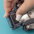 Close up image of We R Makers Crop-A-Dile Small & Large Angle Corner Chomper Punch showing large and angle options