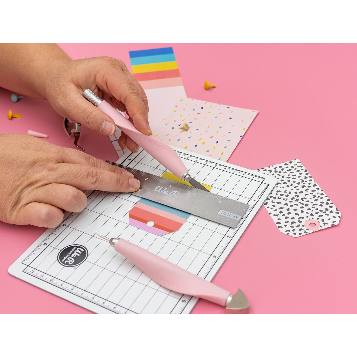 We R Memory Keepers Crop-A-Dile Punch Kit, Pink We R Memory Keepers Crop-A-Dile Punch Kit, Pink