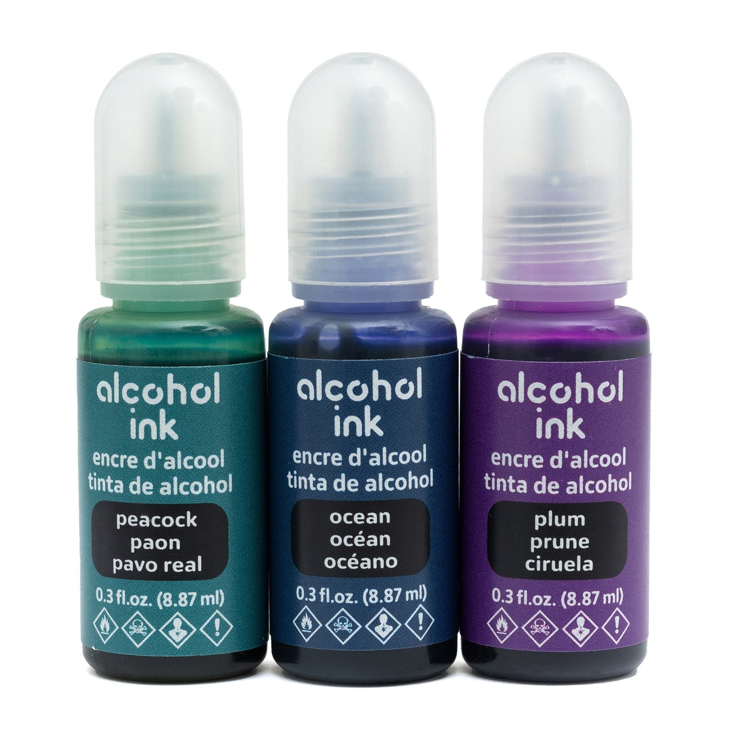 American Crafts Alcohol Ink 0.3oz 3/Pkg-Peacock