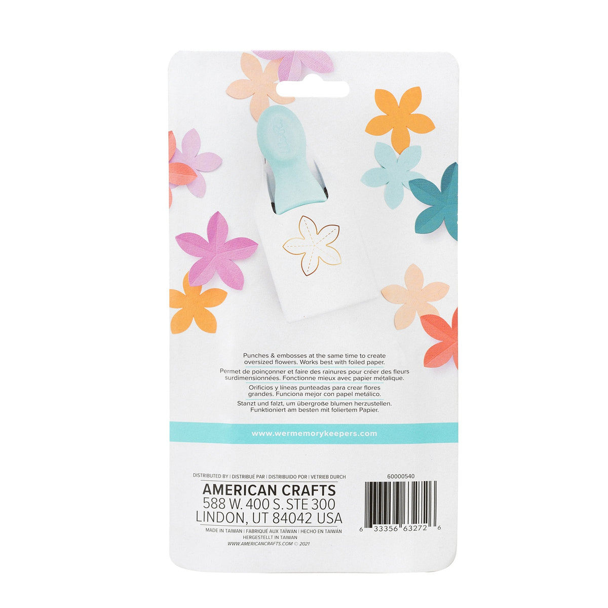 We R Makers Tropical Flower Embossing Punch – American Crafts
