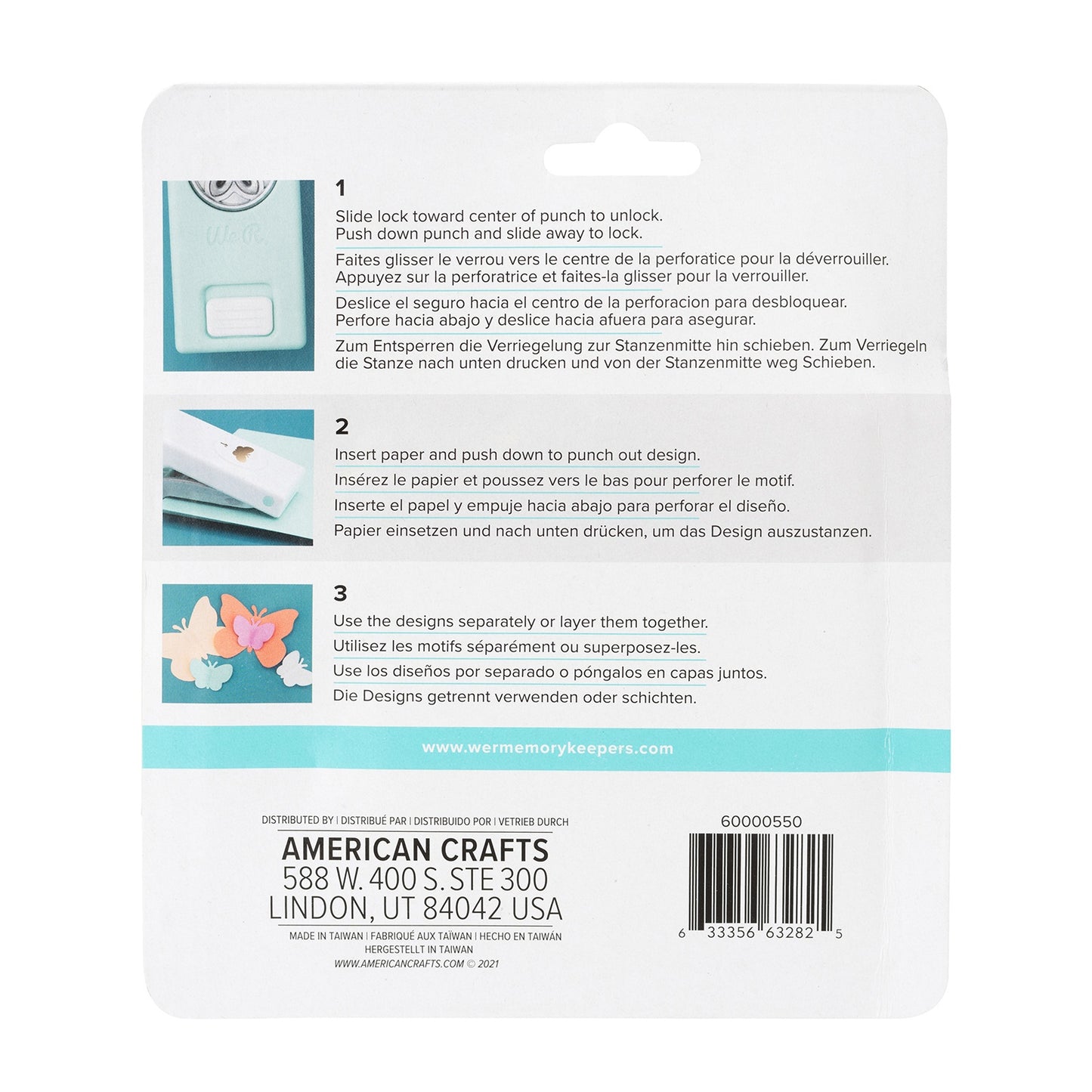 We R Memory Keepers Layering Punches 3/Pkg-Butterfly – American Crafts